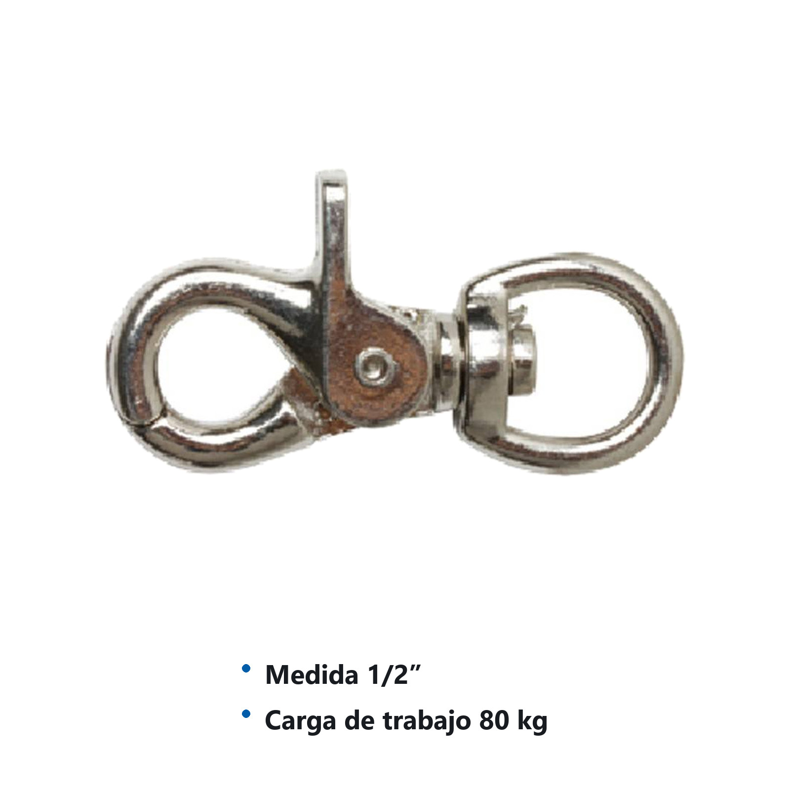 BANDOLA GATILLO NIQUELADO 1/2"  (Precio X Pieza - Empaque C/ 1pz) - Imagen 2