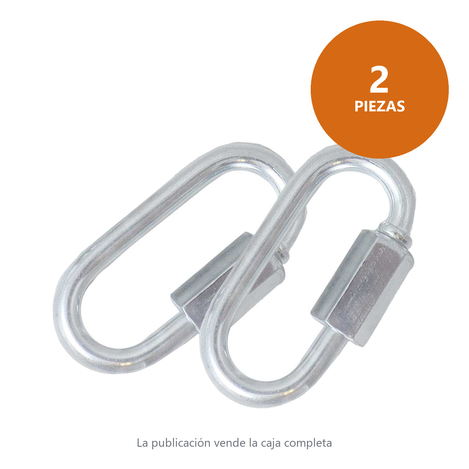ESLABON RAPIDO ACABADO ZINC 3/16" X 49MM (Precio X Pieza - Empaque C/2 pzs) - Imagen 3