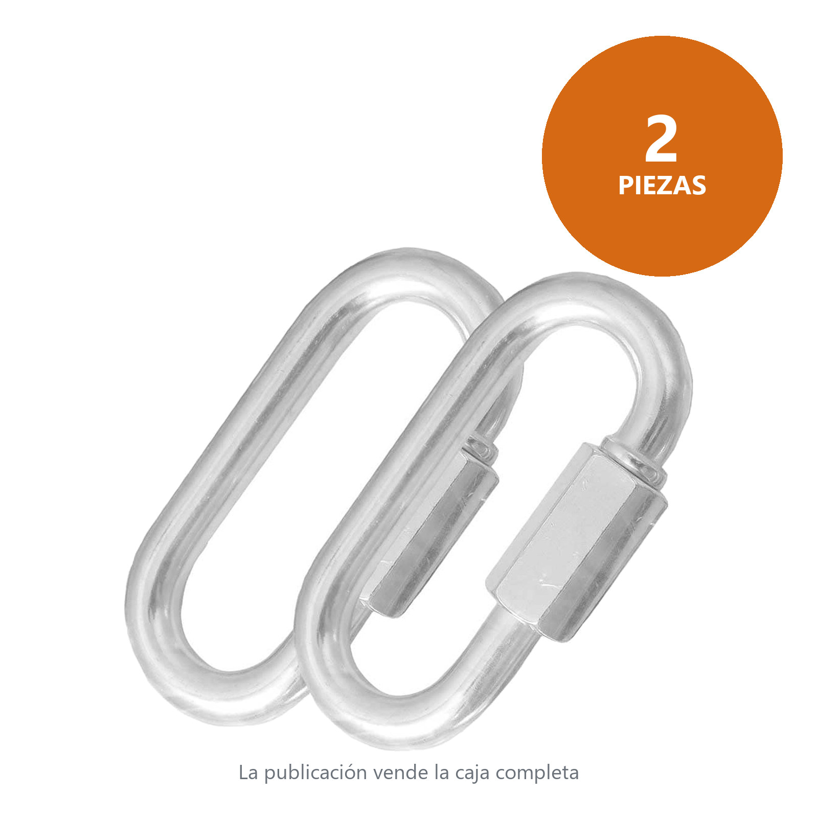 ESLABON RAPIDO ACABADO ZINC 5/16" X 75MM (Precio X Pieza - Empaque C/2 pzs) - Imagen 3