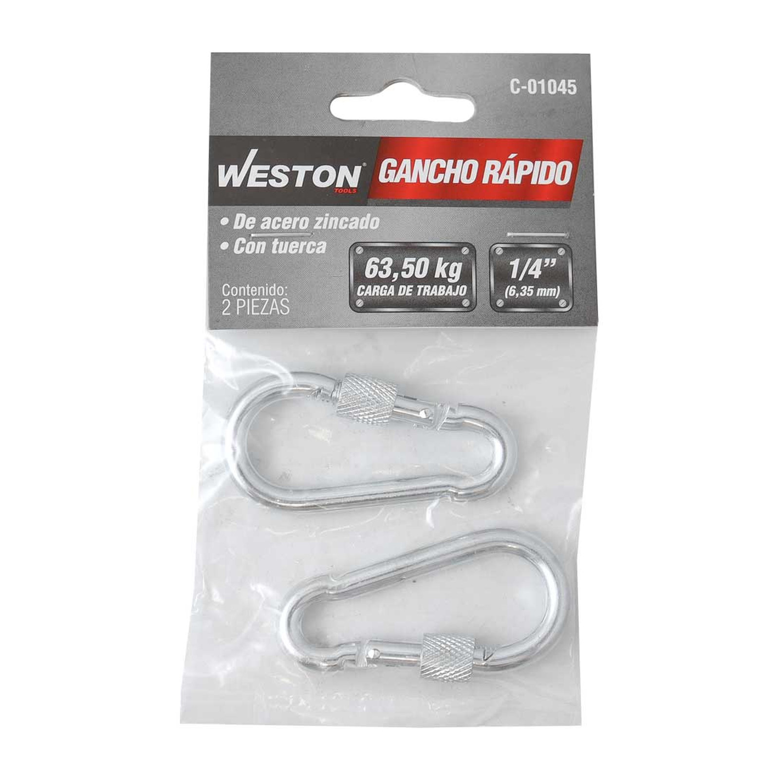 GANCHO RAPIDO C/TUERCA 6MM X 60MM (Precio X Pieza - Empaque C/2 pzs) - Imagen 2