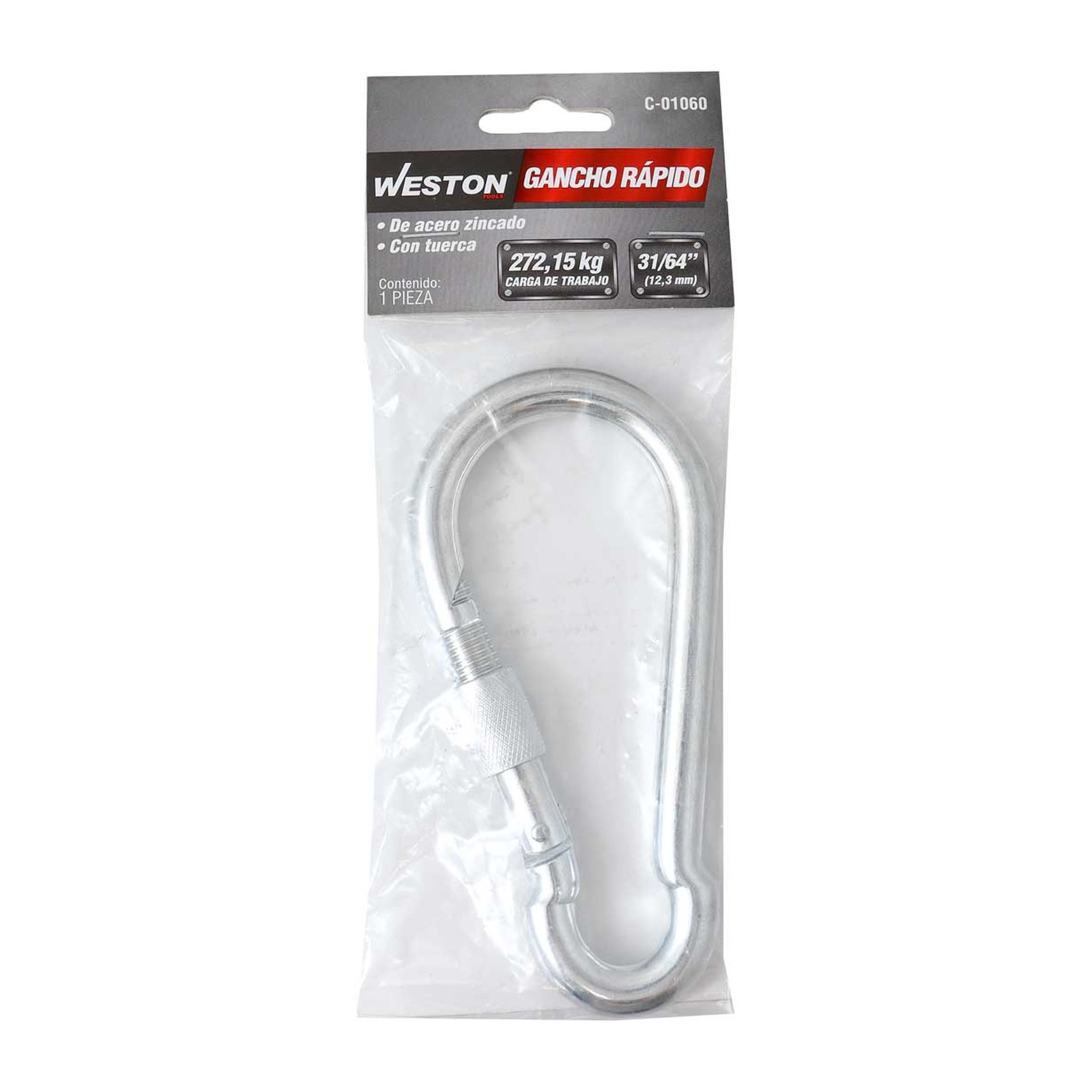 GANCHO RAPIDO C/TUERCA 12MM X 140MM (Precio X Pieza - Empaque C/1 pz) - Imagen 2
