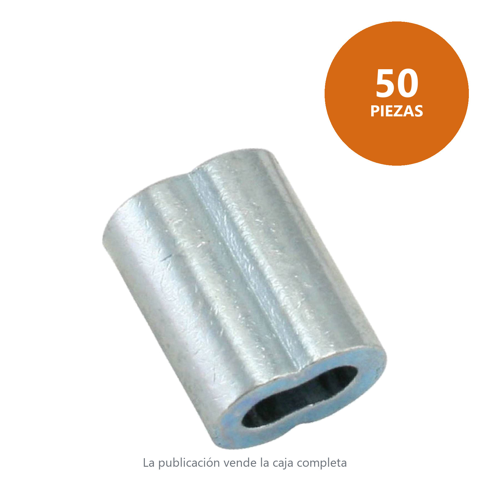 CASQUILLO DE ALUMINIO DOBLE 3/16" (Precio X Pieza - Empaque C/50 pzs) - Imagen 2