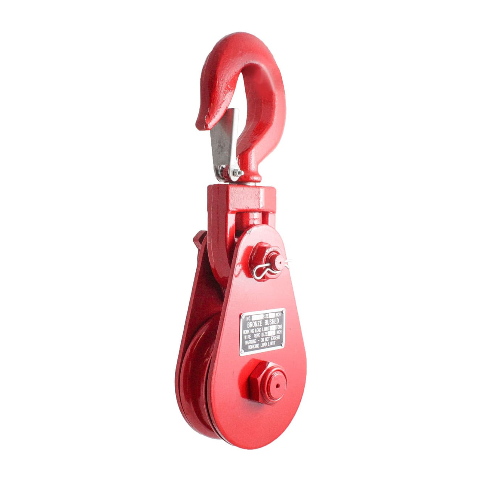 Pasteca Giratoria 4T con Gancho 4.5" para Cable 1/2" Roja WESTON