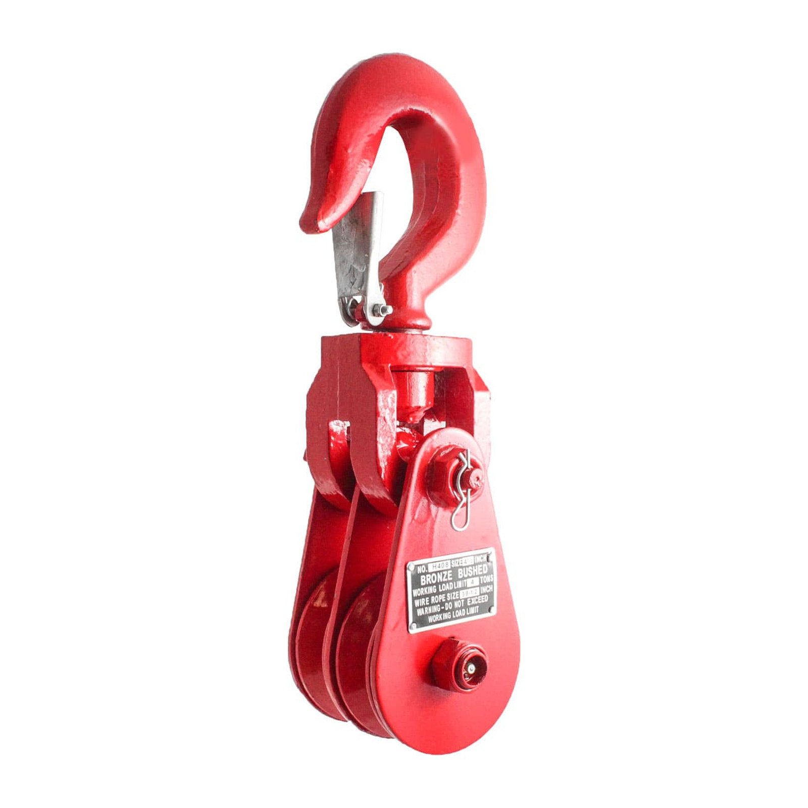 Pasteca Giratoria Doble 4T con Gancho 4.5" / 1/2" Rojo WESTON