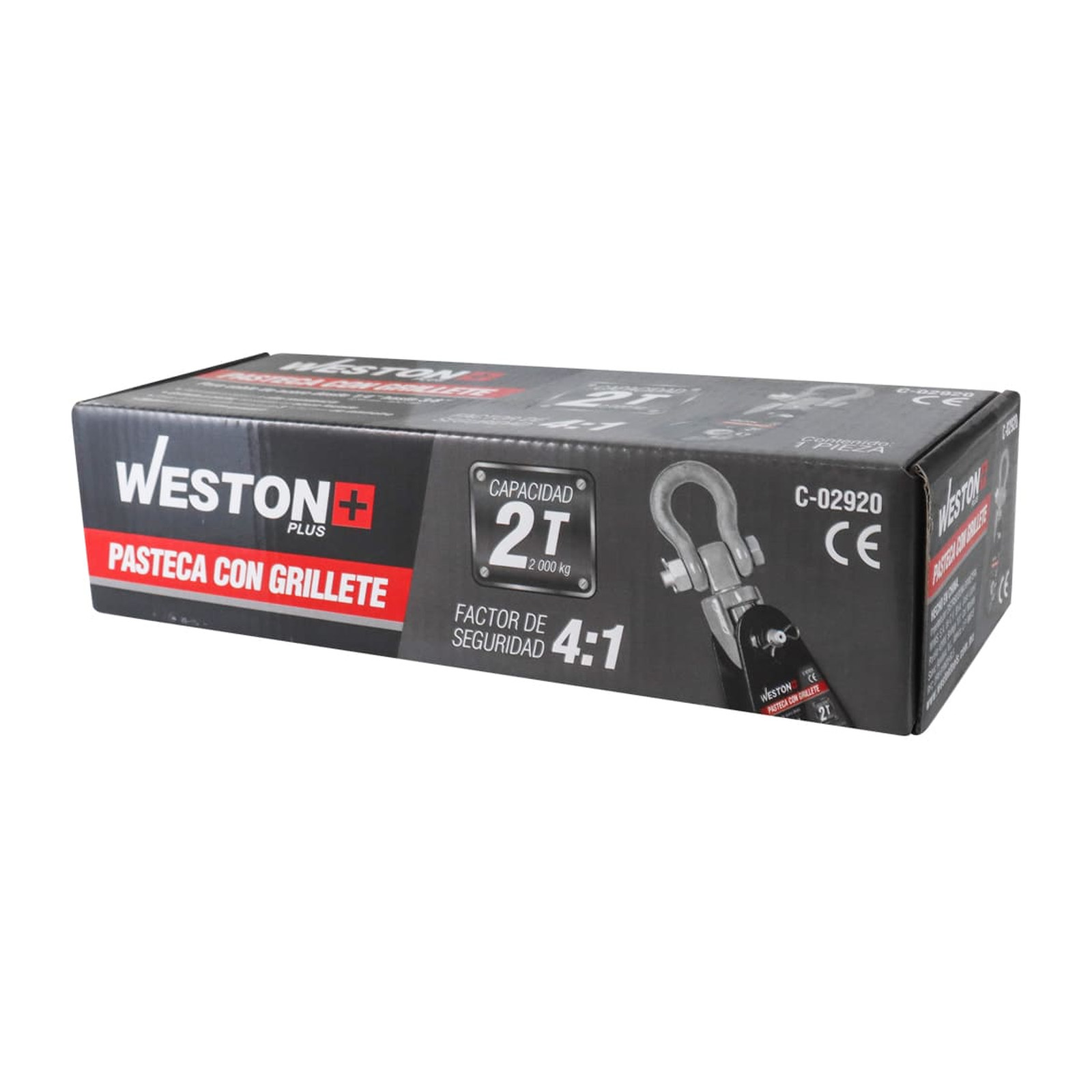 PASTECA GIRATORIA 2T-3" C/GRILLETE P/CABLE D/ACERO 3/8" WESTON PLUS - Imagen 4