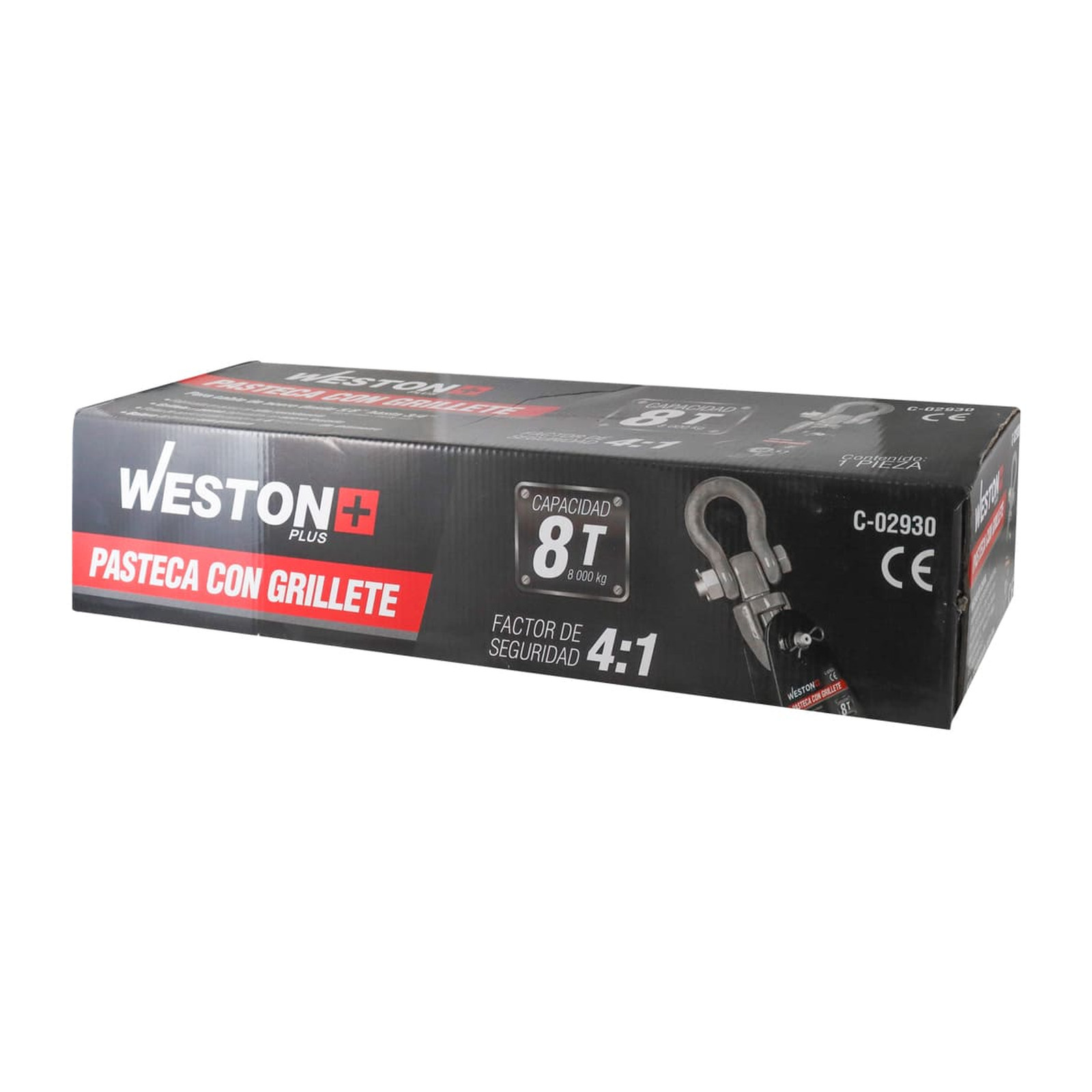 PASTECA GIRATORIA 8T-6" C/GRILLETE P/CABLE D/ACERO 3/4" WESTON PLUS - Imagen 4