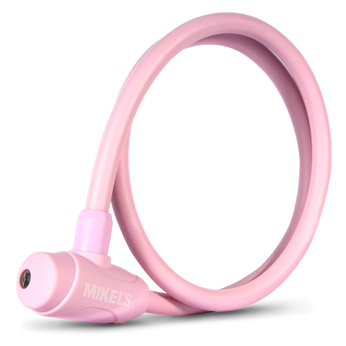 MIKELS C-121R Cable candado con llaves, color rosa (1 mt)