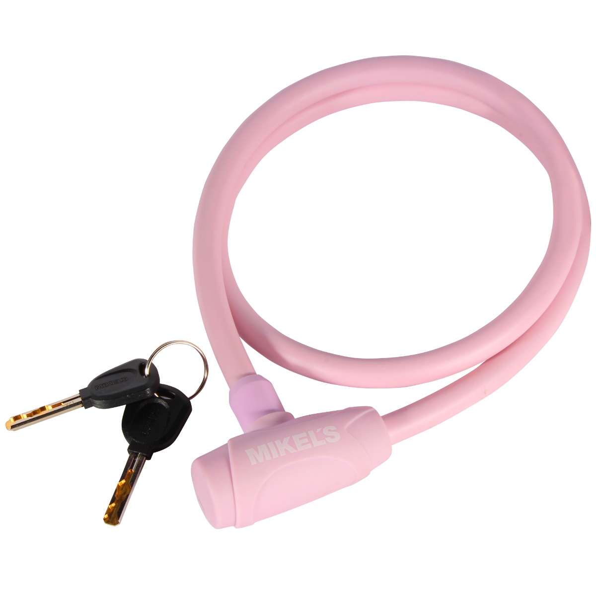MIKELS C-121R Cable candado con llaves, color rosa (1 mt) - Imagen 2