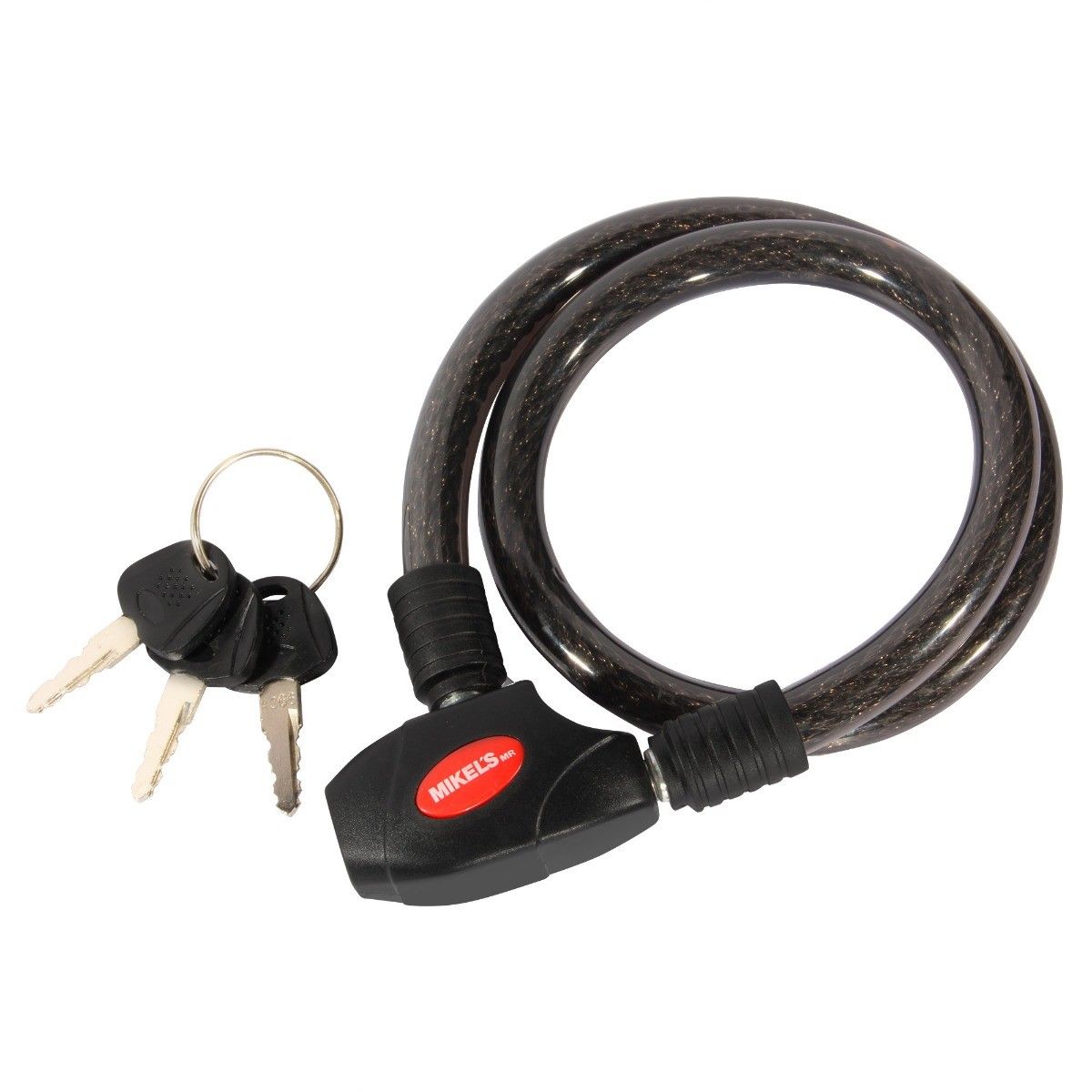 MIKELS C-1880 Cable candado flexible, 2 llaves planas (80 cms) - Imagen 3