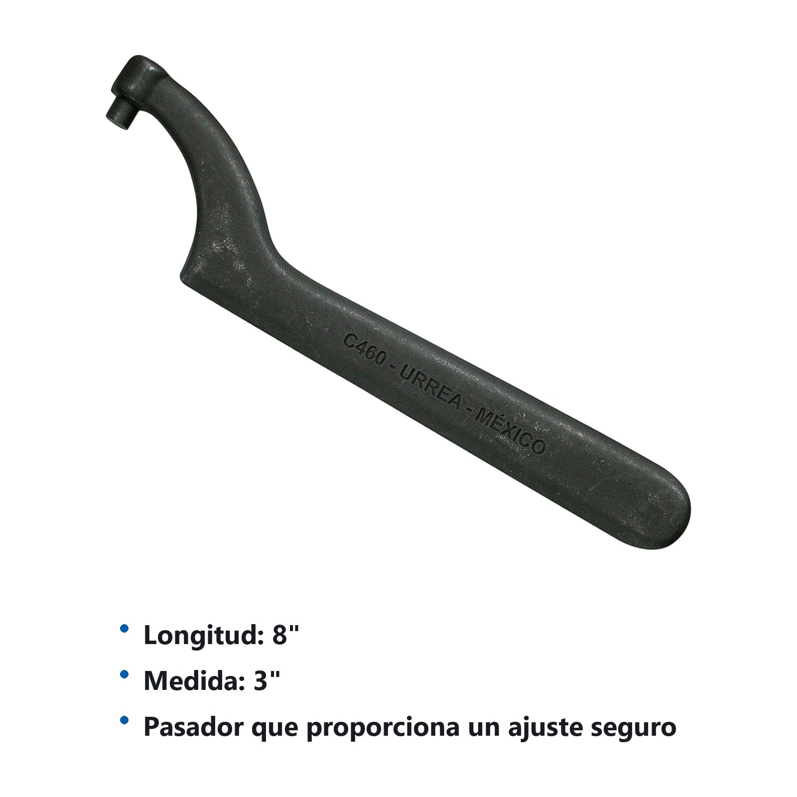 Llave inglesa con pasador fosfatizada 5/16" x 3" Urrea - Imagen 2