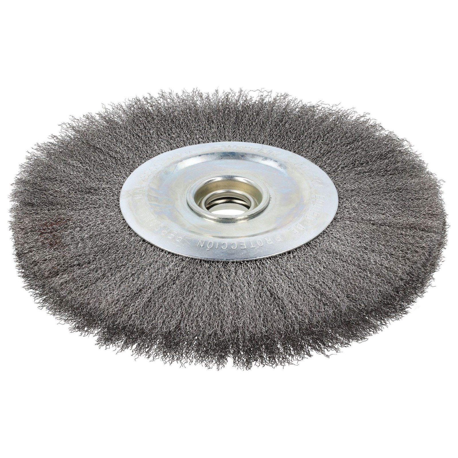 Carda circular trenzada alambre delgado 12" x 0.30 mm multi eje con adaptadores Surtek - Imagen 2