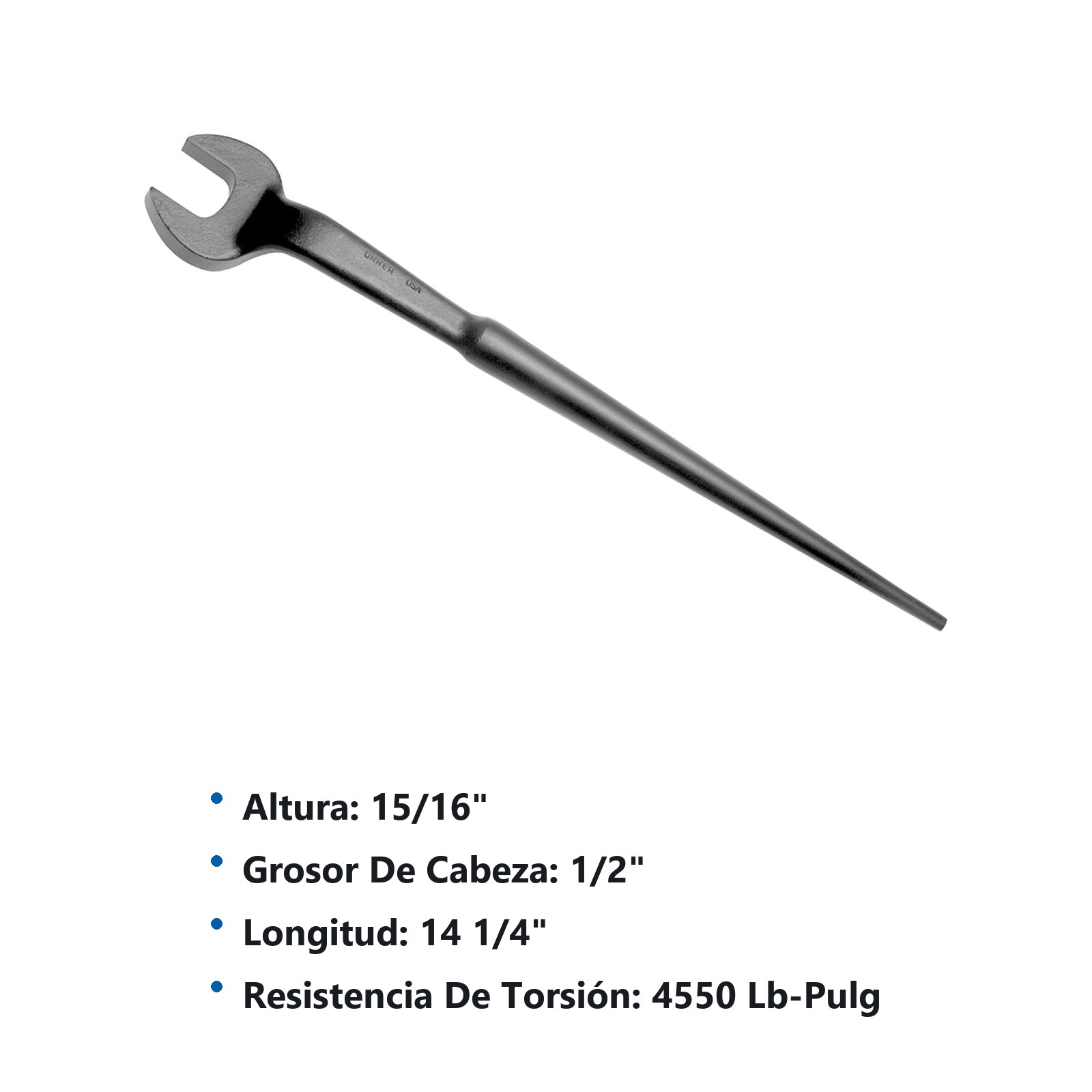 Llave estructural con boca española fosfatizada en pulgadas, 15/16" Urrea - Imagen 2