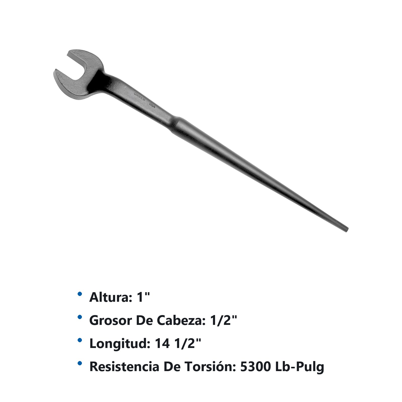 Llave estructural con boca española fosfatizada en pulgadas, 1" Urrea - Imagen 2