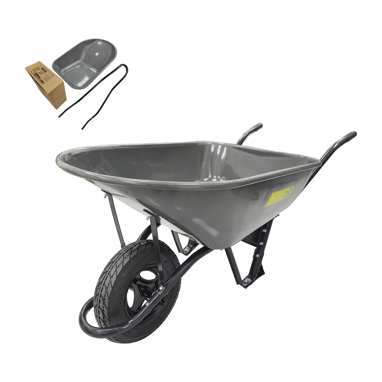 CARRETILLA LLANTA NEUMATICA 5.5 ft3 BASTIDOR TUBULAR