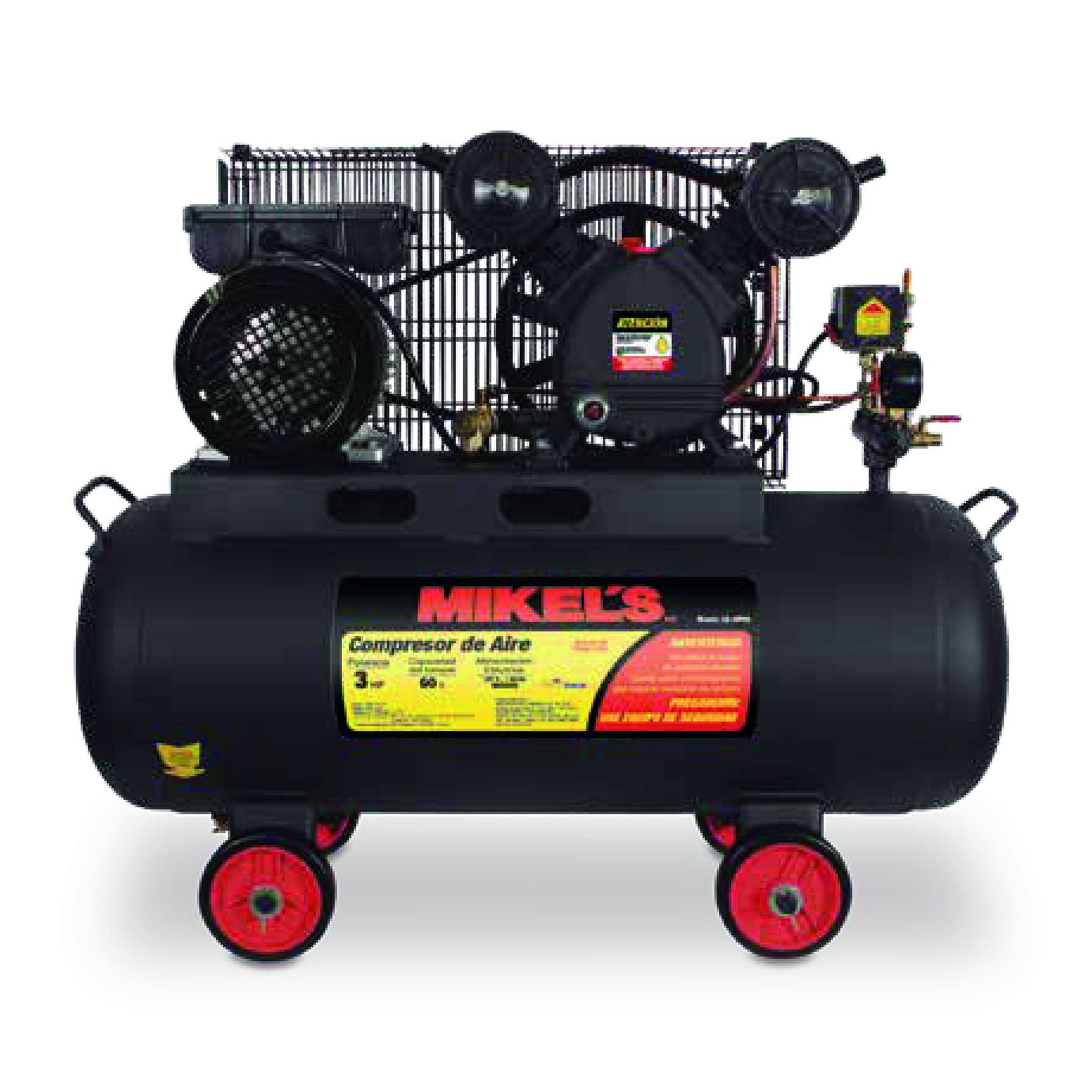 MIKELS CA-3HP60 Compresor de aire 3 HP con banda (60 lts)