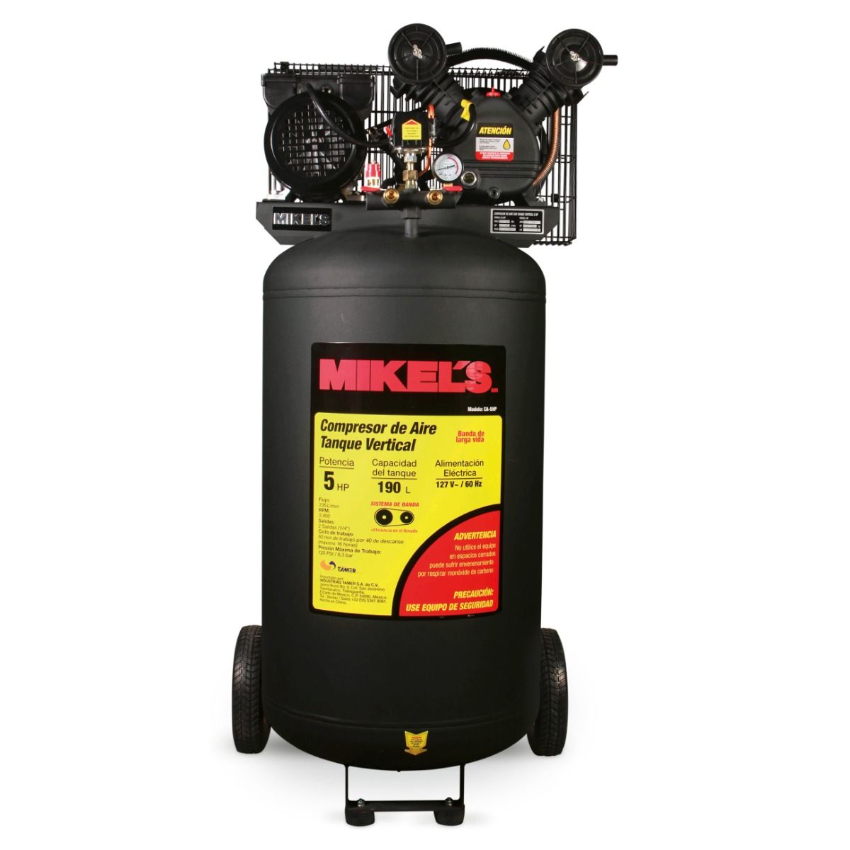 MIKELS CA-5HP Compresor de aire 5 HP (190 lts)
