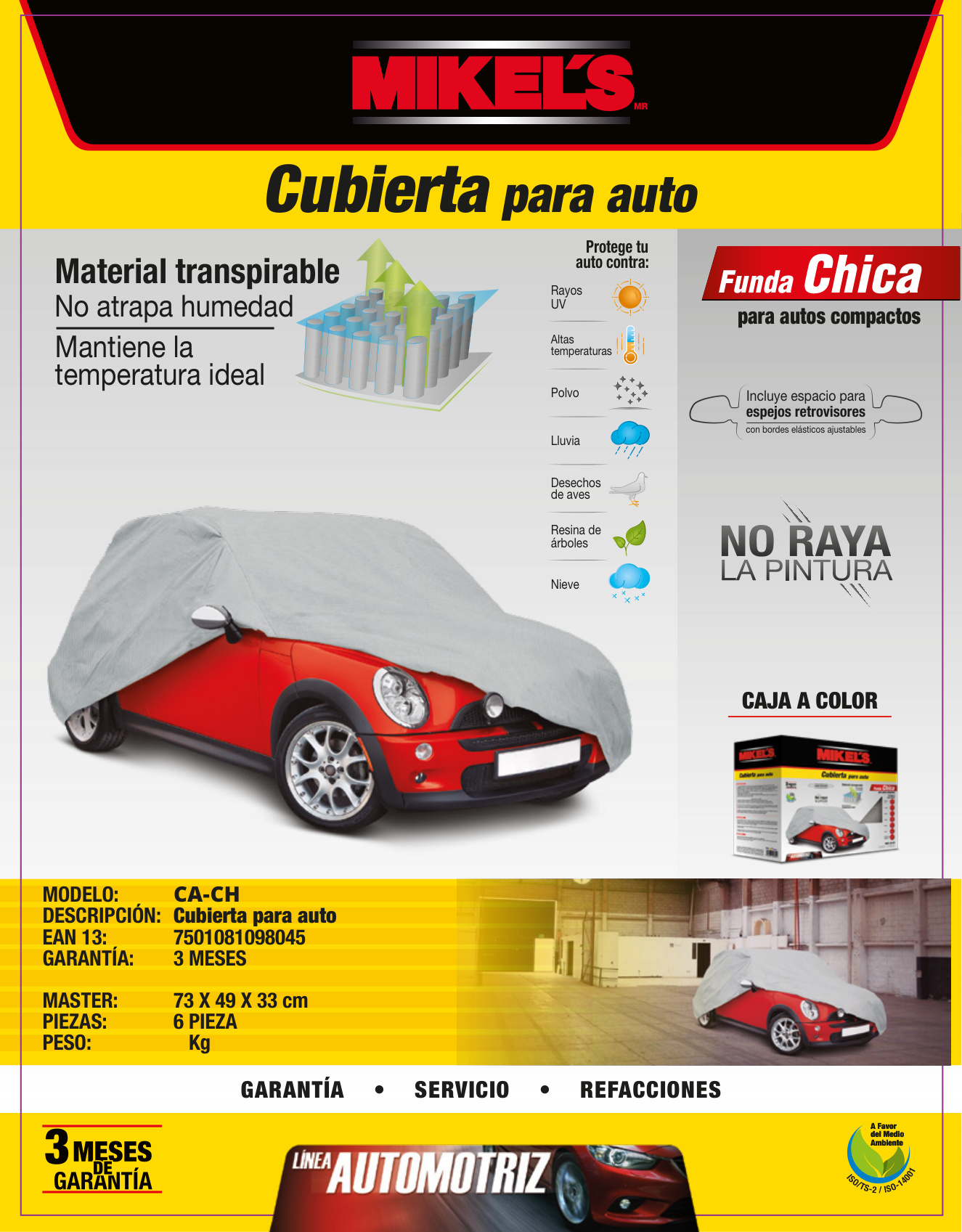 MIKELS CA-CH Cubierta para auto (CH) - Imagen 4