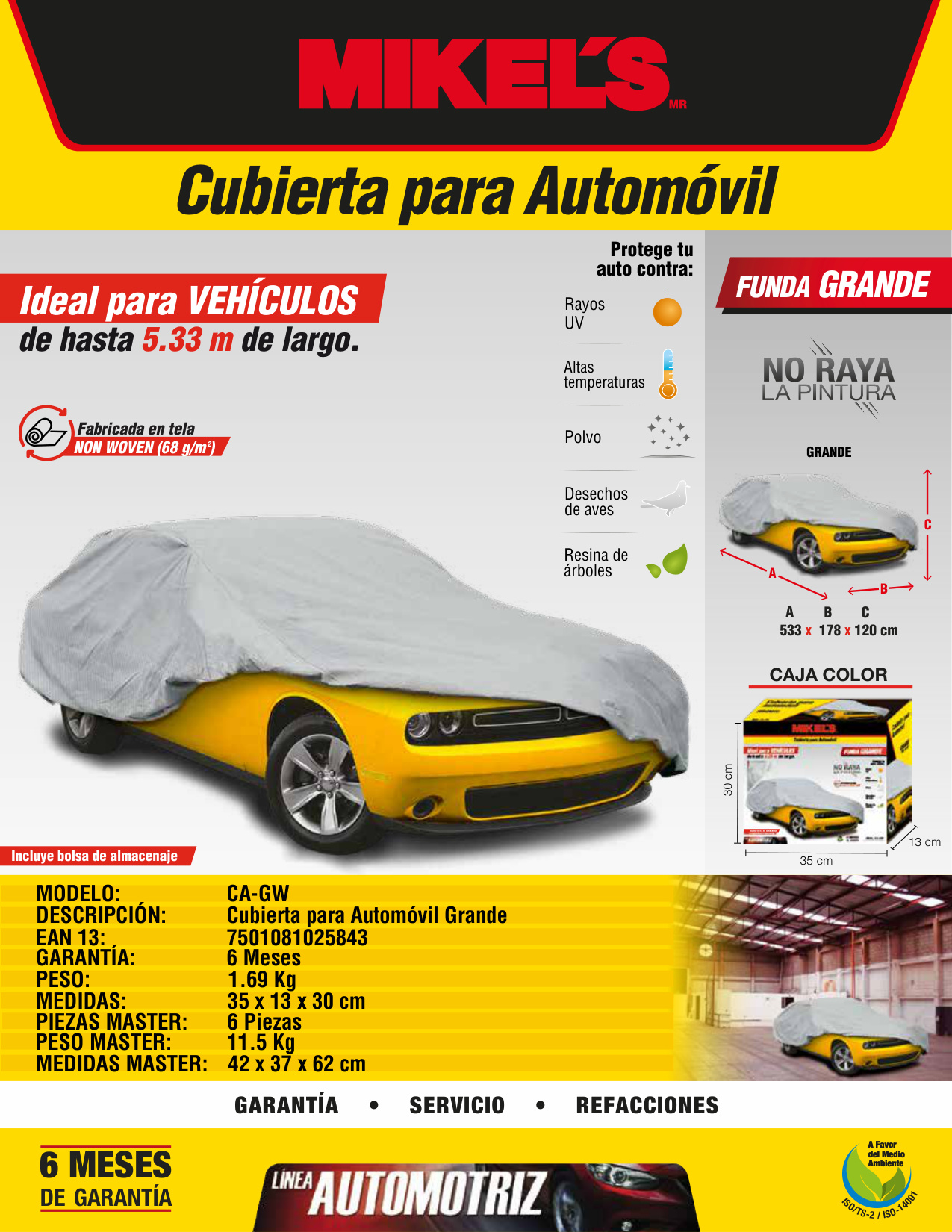 MIKELS CA-GW Cubierta para auto (G) - Imagen 4