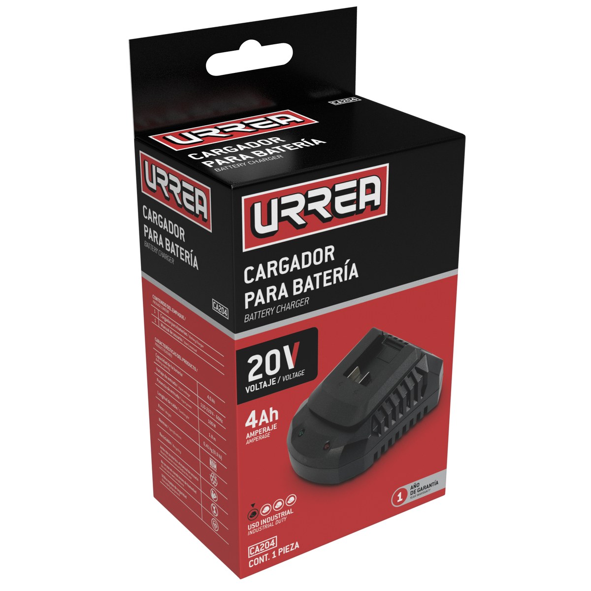 Cargador de baterías 20 V, 4 Ah Urrea - Imagen 2