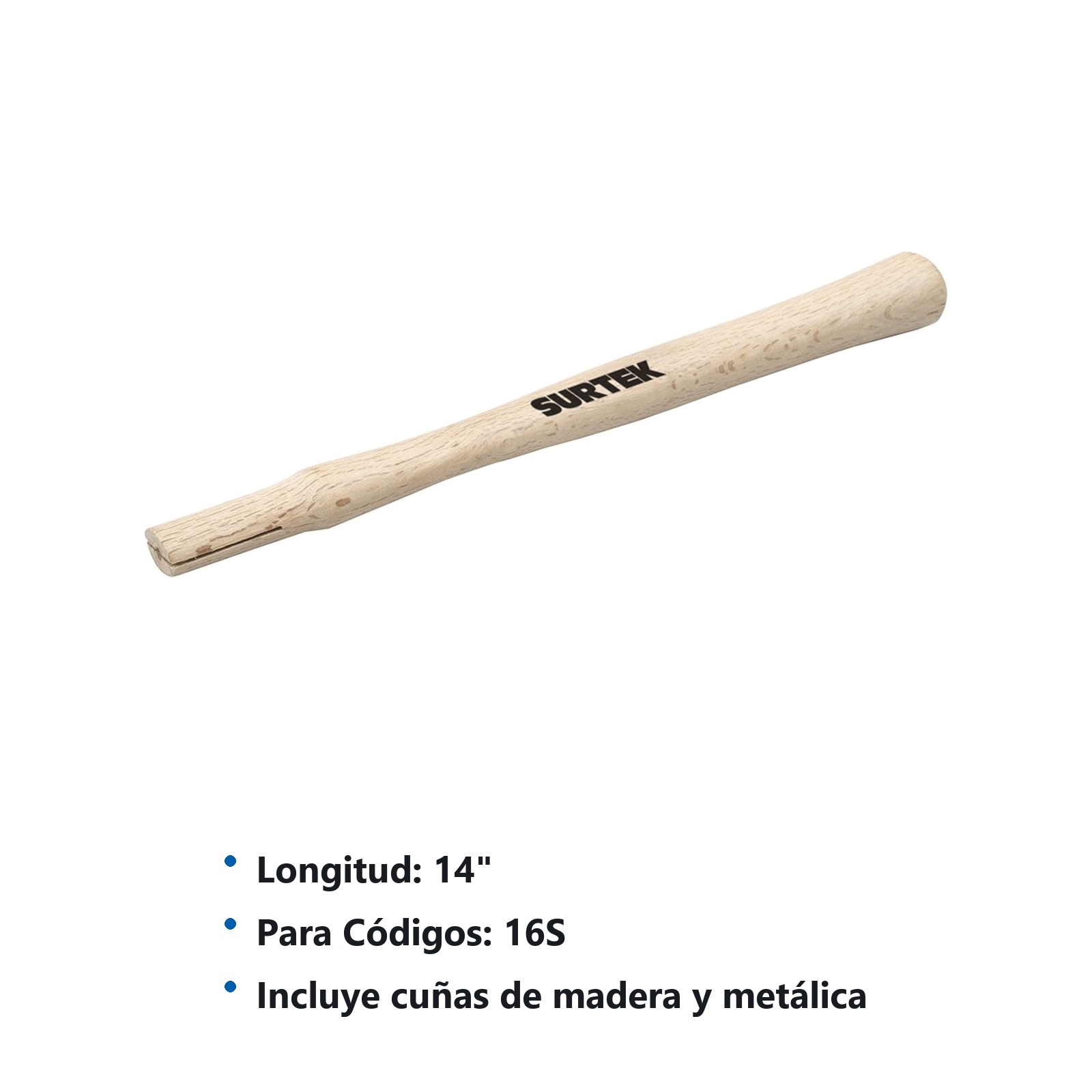 Repuesto para martillo de bola con mango de madera de 14", 141831 Surtek - Imagen 2