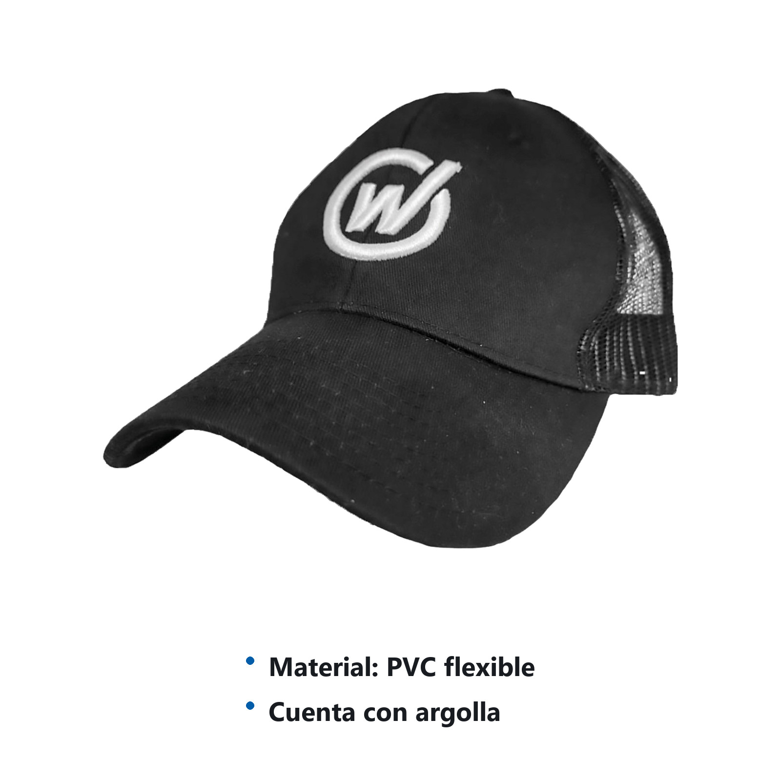 GORRA MALLA LOGO 3D W - NEGRO - Imagen 2