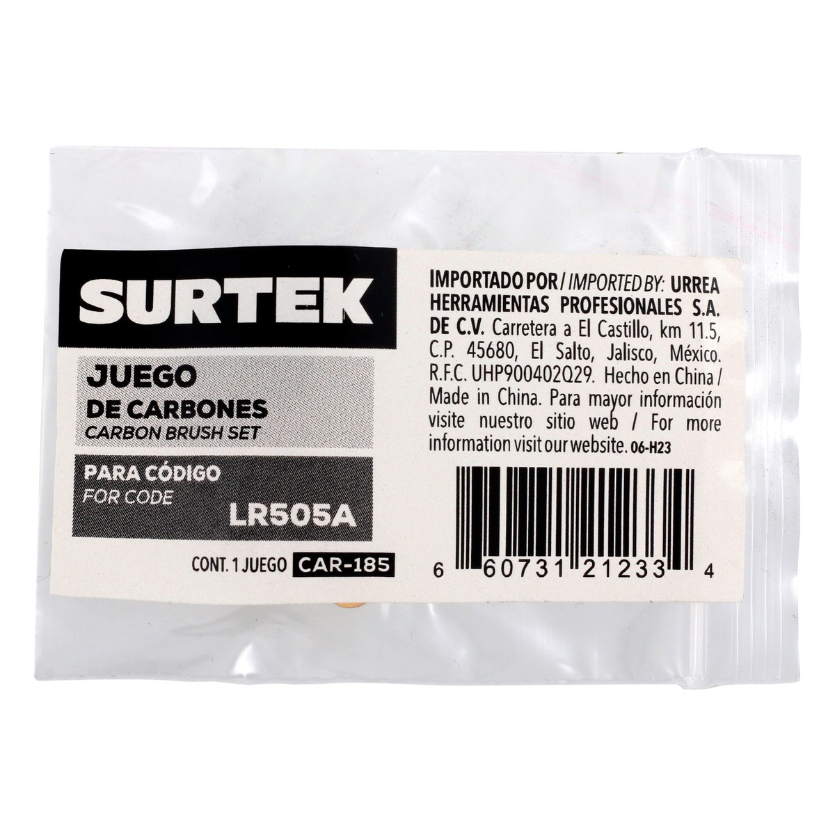 Juego de carbones para LR505A, 2 piezas Surtek - Imagen 2