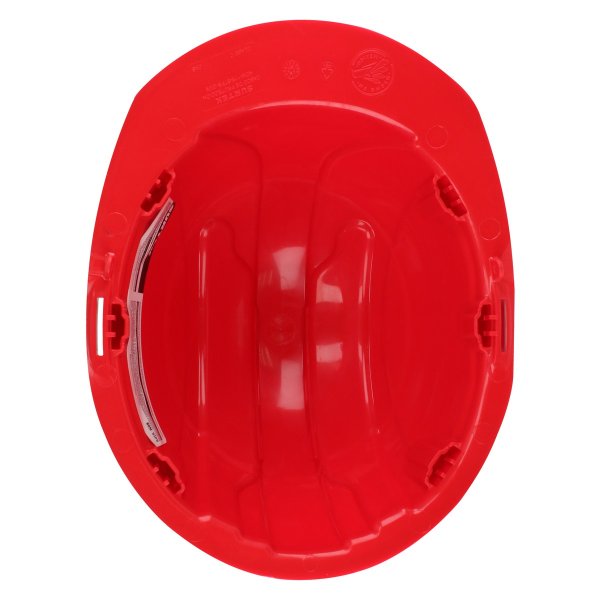 Casco de seguridad con ajuste de intervalos de 4 puntos, color rojo Surtek - Imagen 2