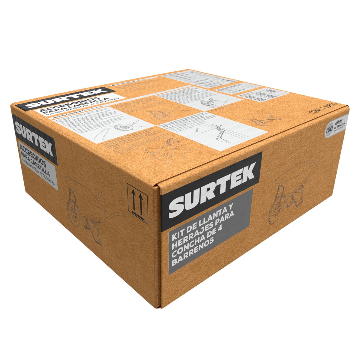 Juego de accesorios para carretilla con llanta neumática de 2 capas Surtek - Imagen 2
