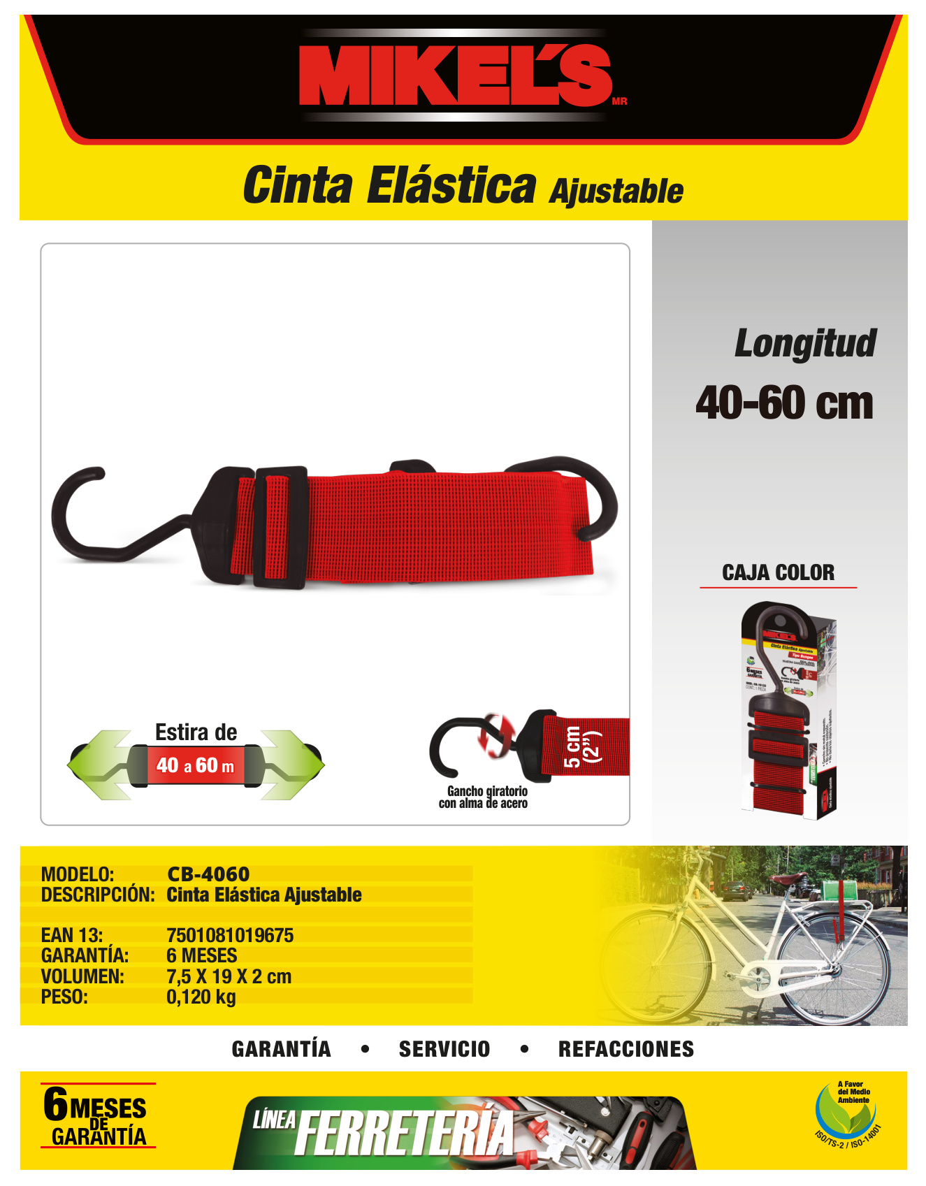 MIKELS CB-4060 Cinta ajustable (40 a 60 cms) - Imagen 4