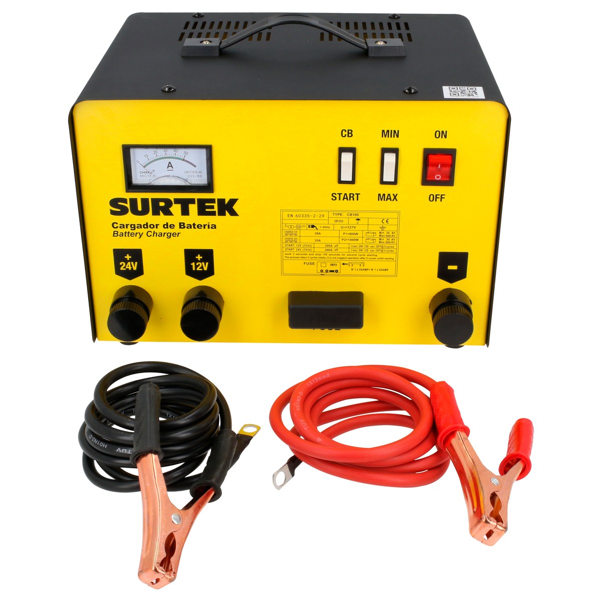Cargador de bateria 180 A Surtek - Imagen 3