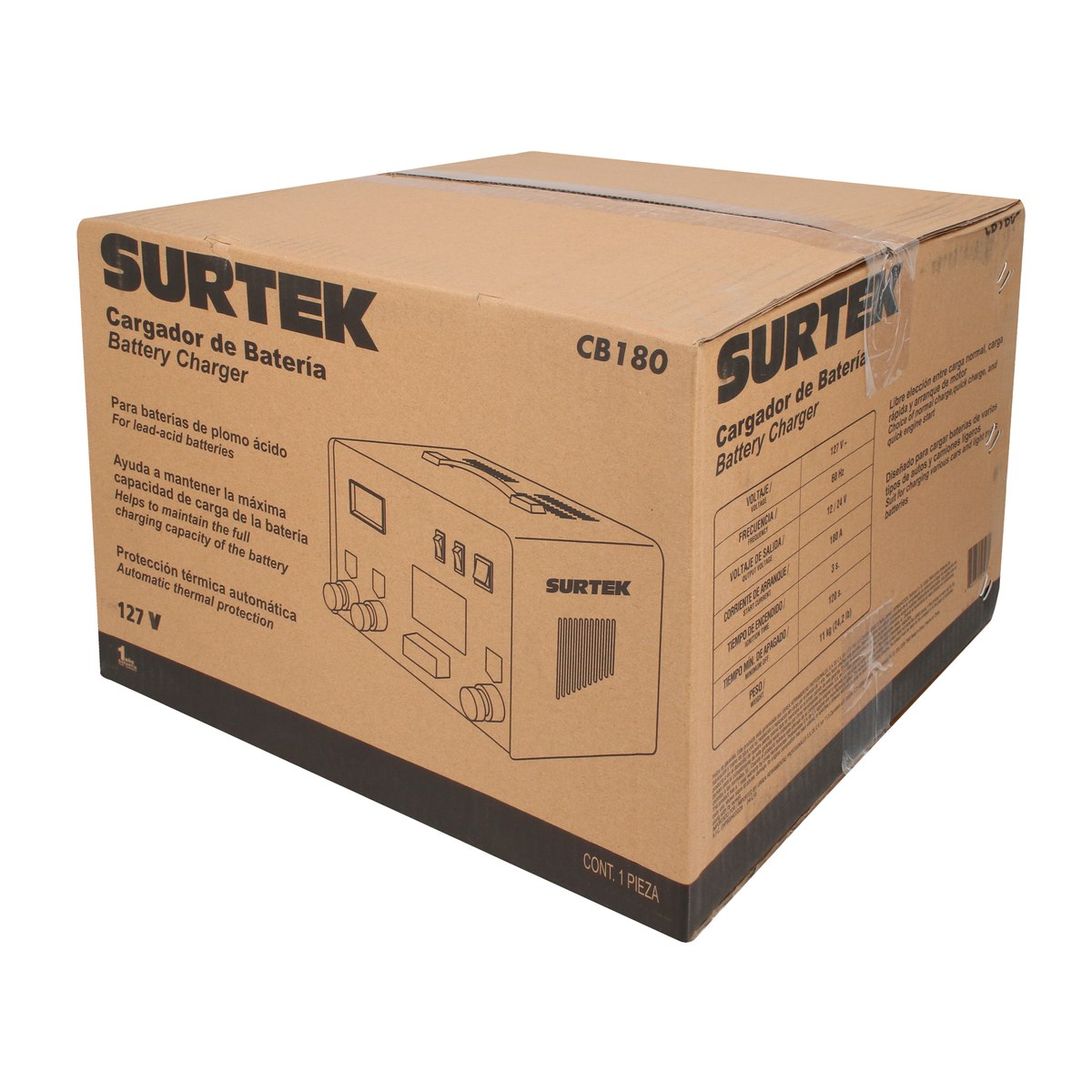 Cargador de bateria 180 A Surtek - Imagen 4