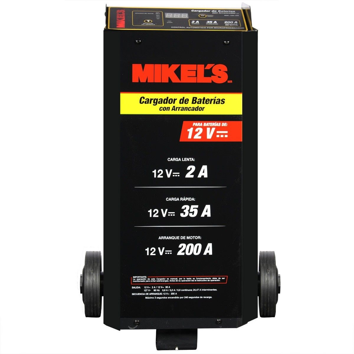 MIKELS CBA-200 Cargador baterías con arrancador (2/35/200 amp) - Imagen 2