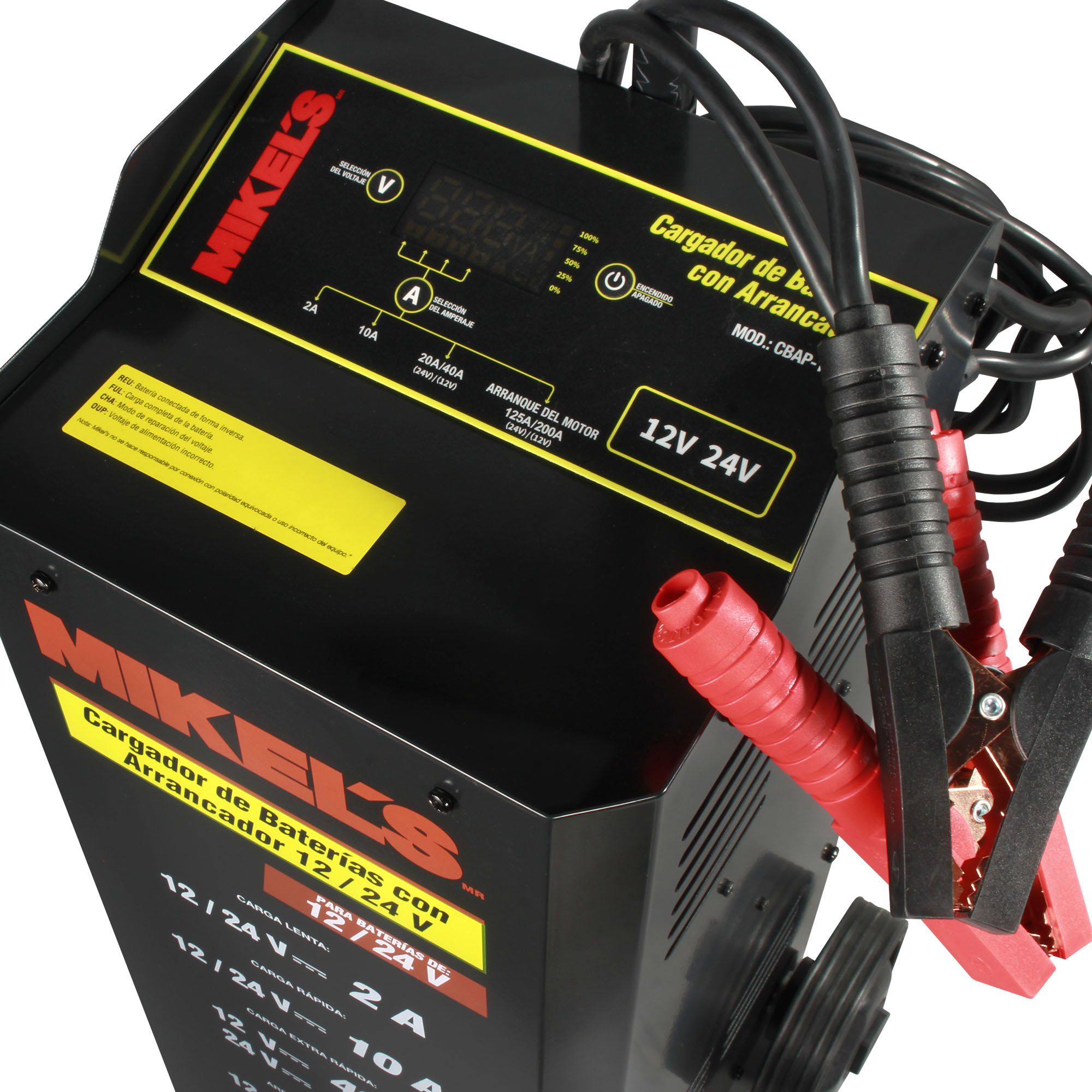 MIKELS CBAP-1224 Cargador para baterías 12/24 V con arrancador - Imagen 2