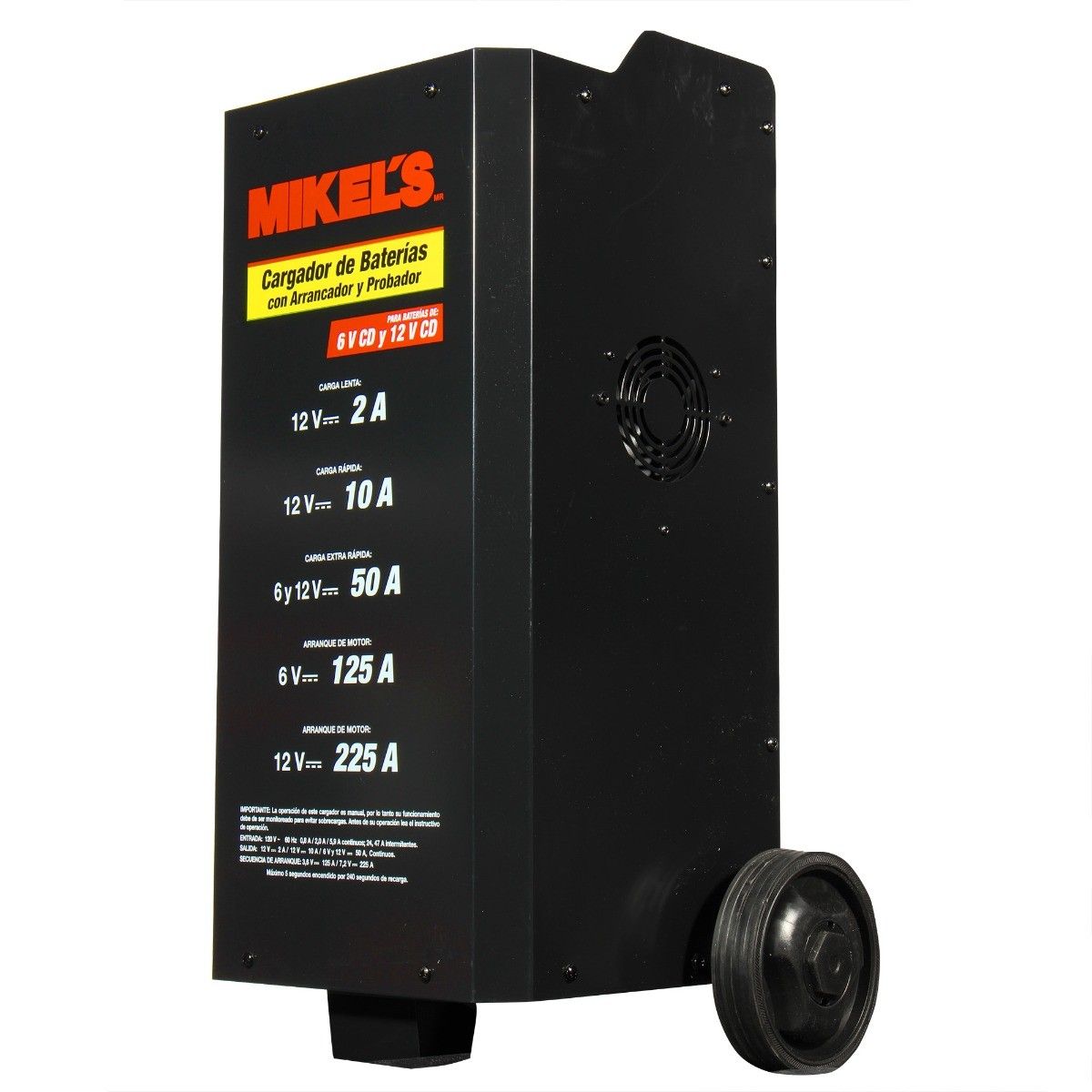 MIKELS CBAP-225 Cargador baterías con arrancador y amperímetro (2/10/50/125/225 amp) - Imagen 3