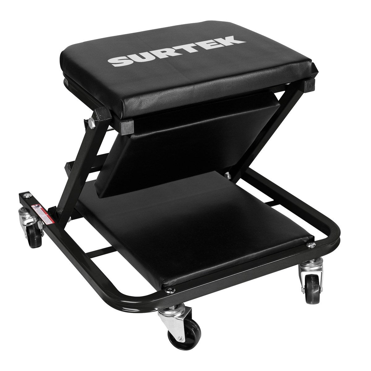 Cama-banco para mecánico ajustable acolchonada color negro, 36" Surtek - Imagen 2