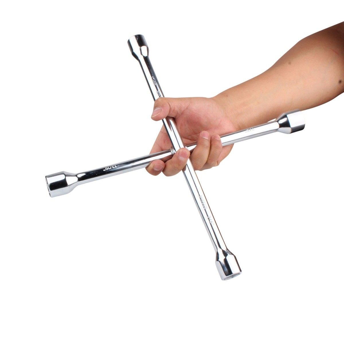 MIKELS CC-2 Llave de cruz cromada 14” (13/16” - 3/4” - 17mm - 7/8”)