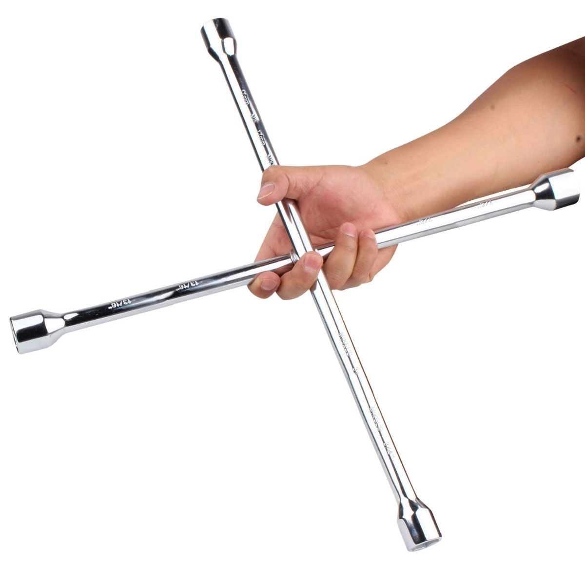 MIKELS CC-3 Llave de cruz cromada 20” (13/16” - 3/4” - 17mm - 7/8”)