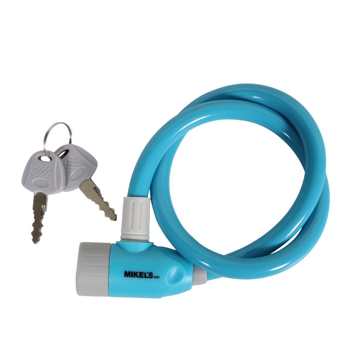 MIKELS CCA-65 Cable candado con llaves, color azul (65 cms) - Imagen 3