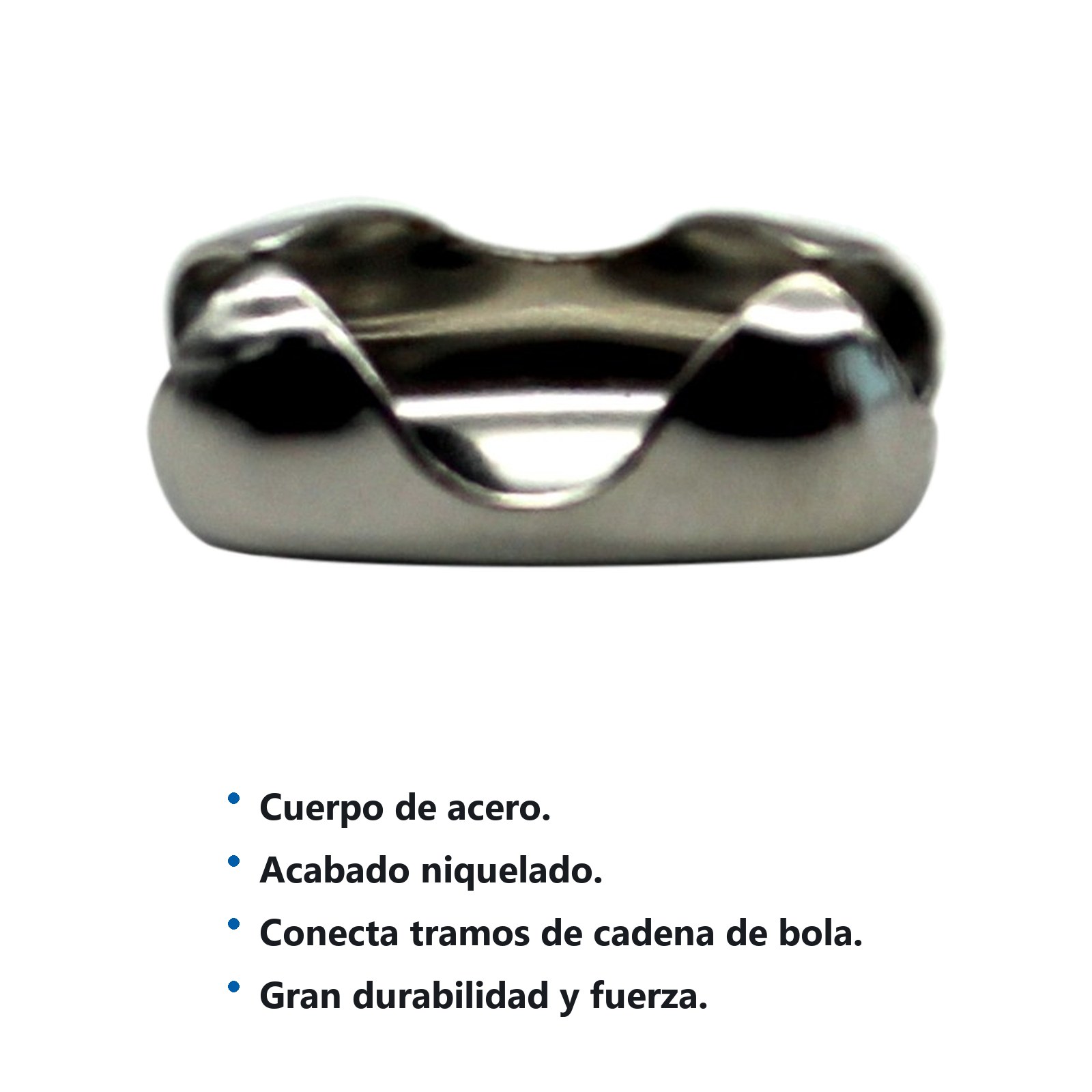Conector para cadena tipo bola #10, 100 piezas Surtek - Imagen 2