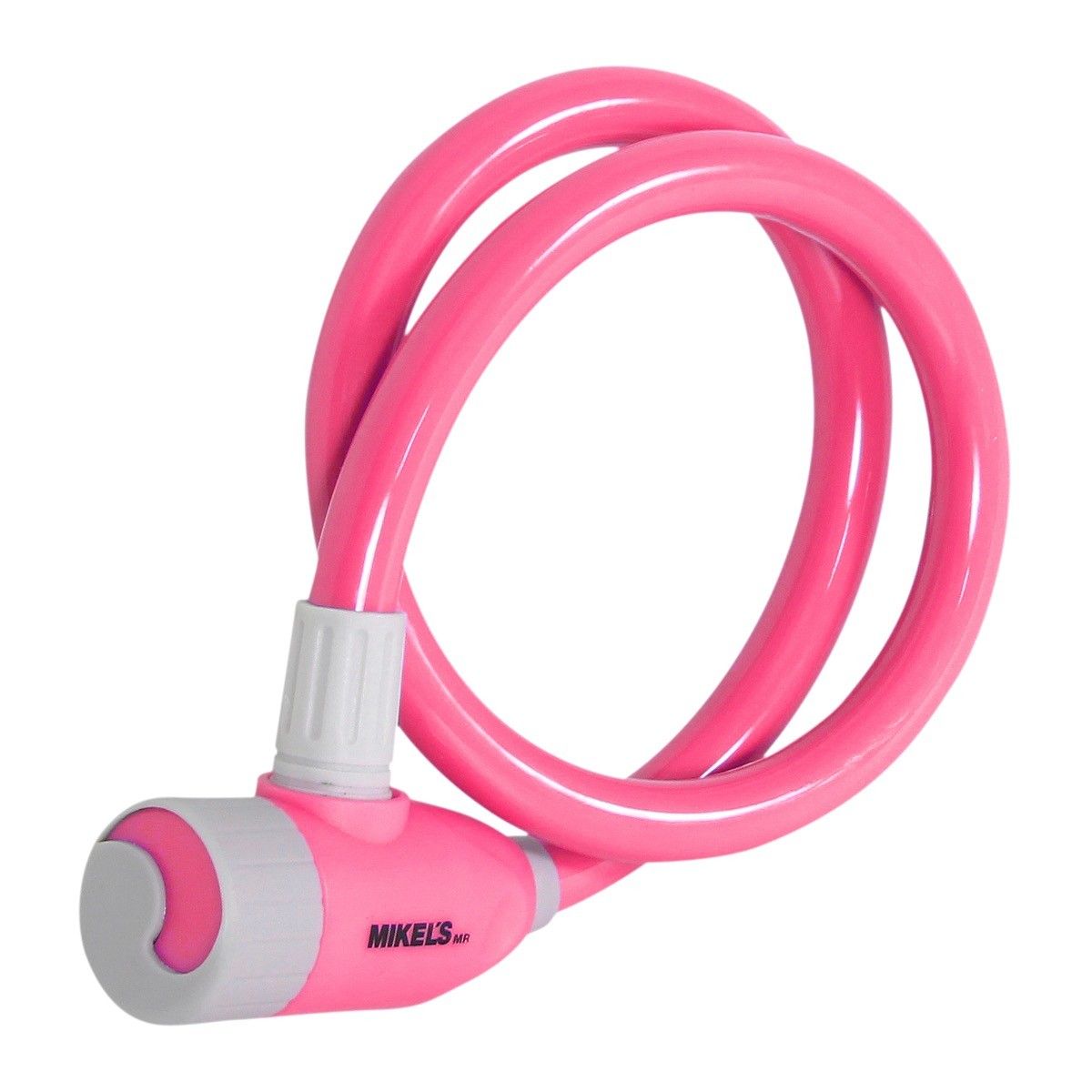 MIKELS CCR-65 Cable candado con llaves, color rosa (65 cms)