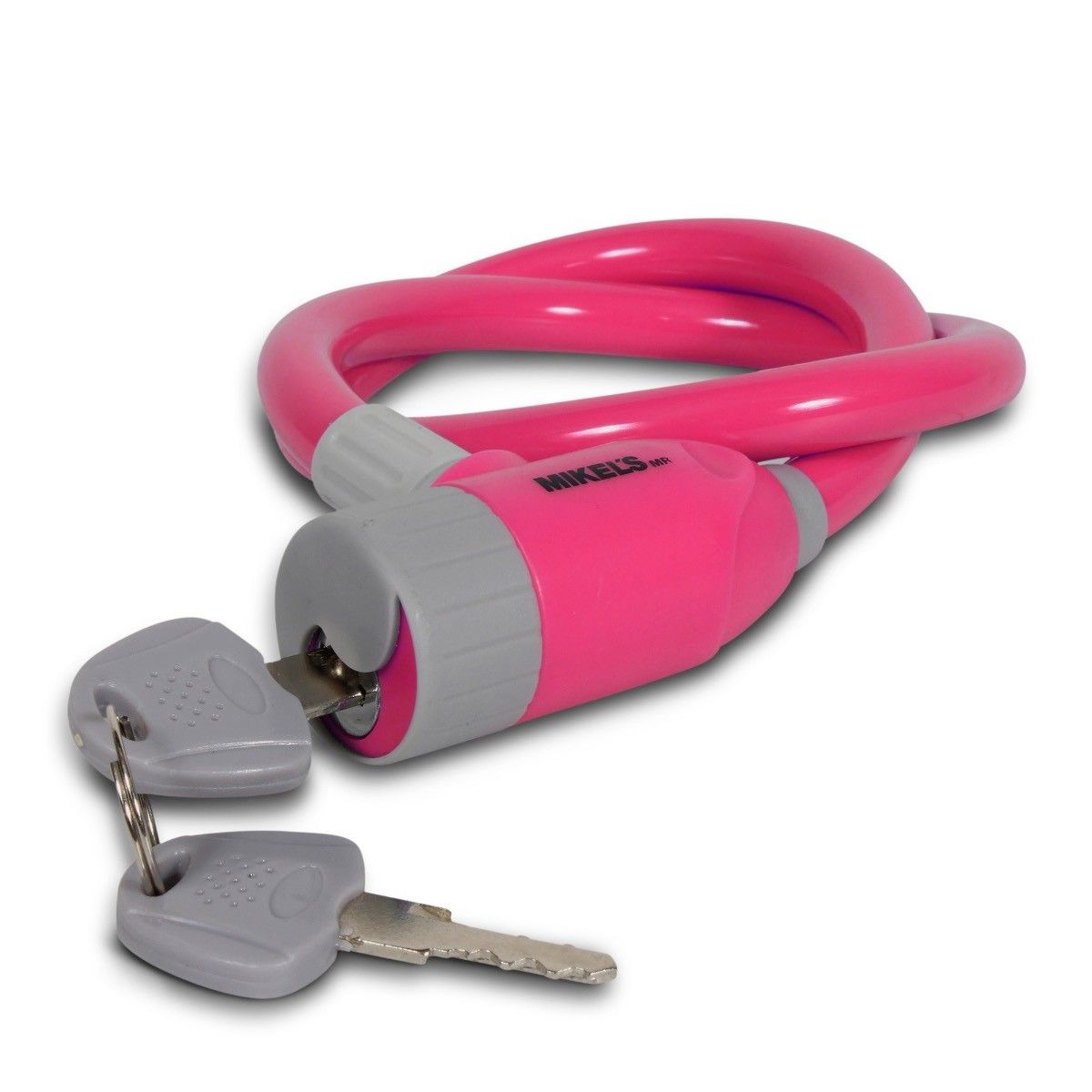 MIKELS CCR-65 Cable candado con llaves, color rosa (65 cms) - Imagen 2