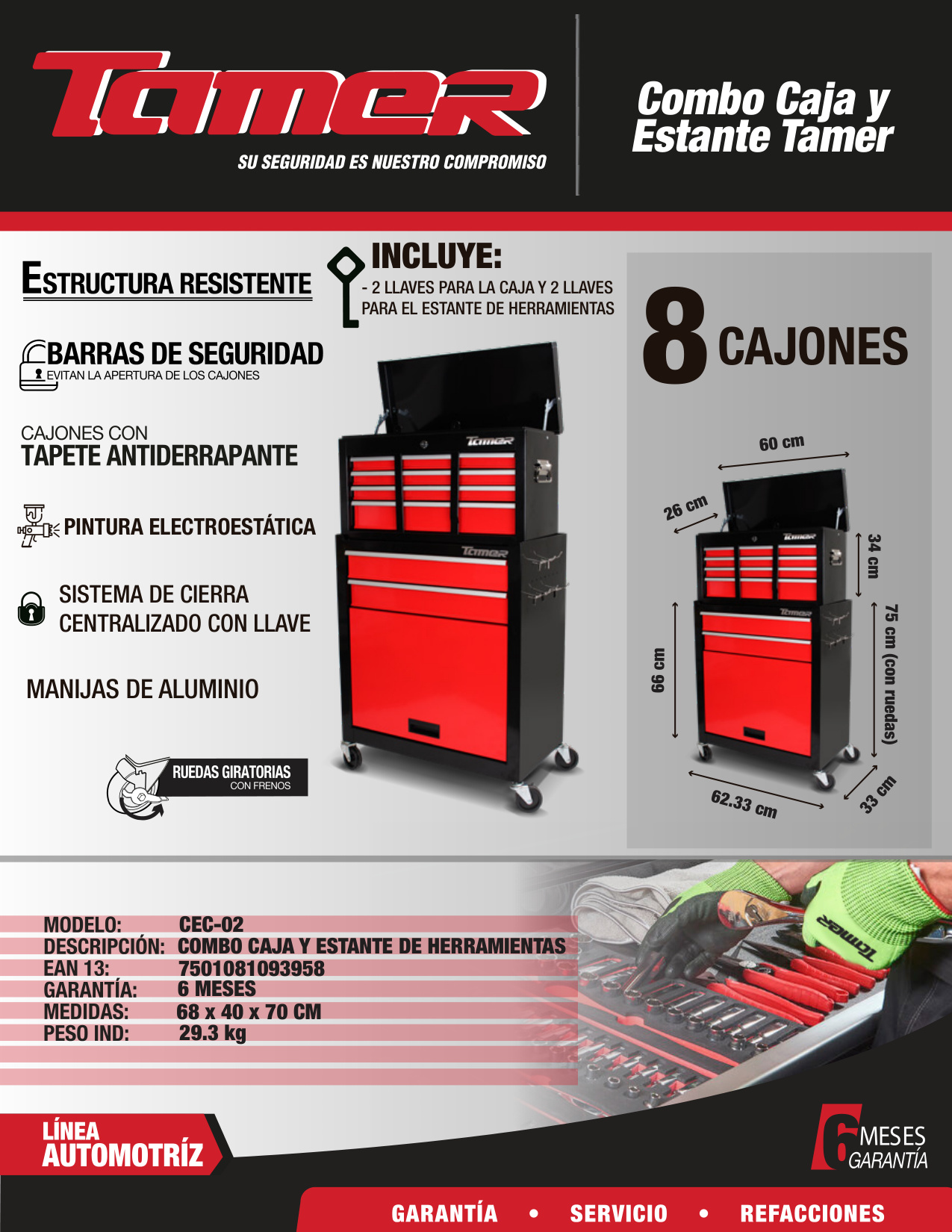 TAMER CEC-02 Estante y caja  para herramientas (Combo) - Imagen 4