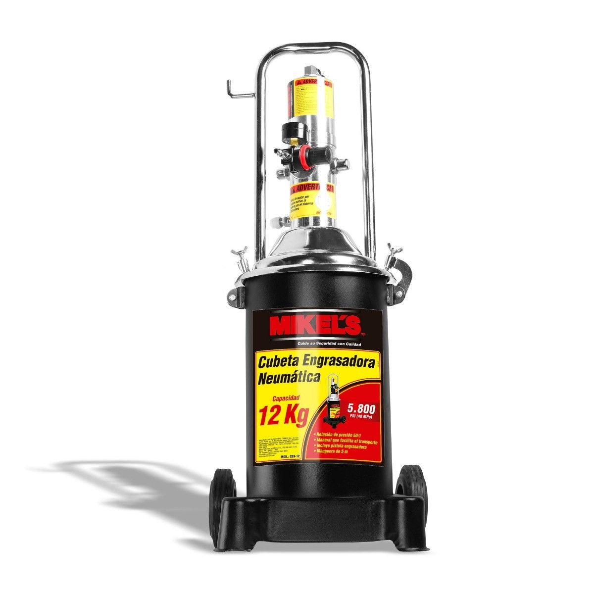 MIKELS CEN-12 Cubeta engrasadora neumática (12 kg)