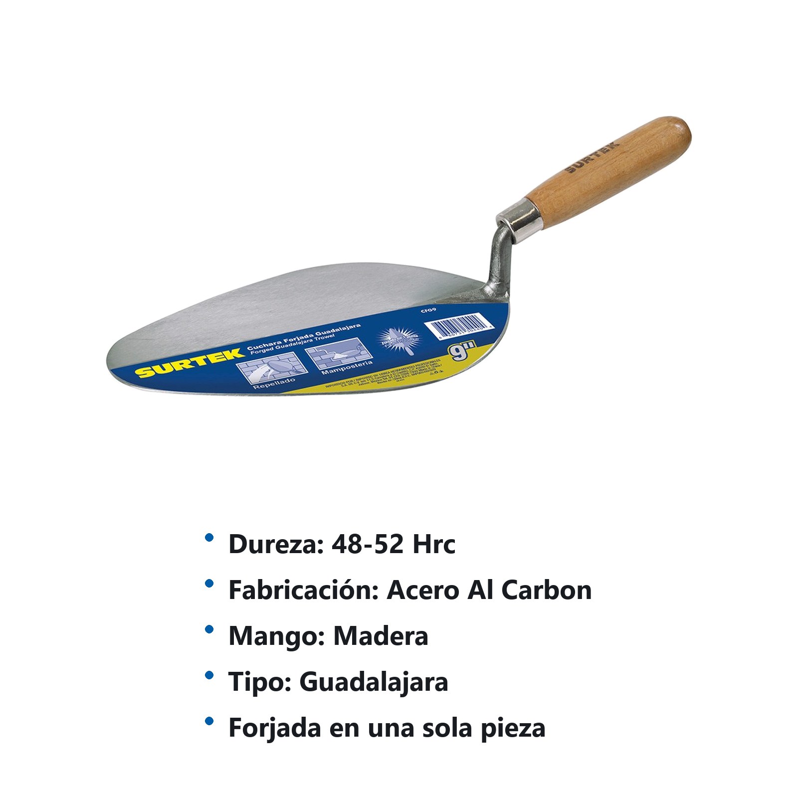Cuchara tipo Guadalajara forjada a una sola pieza 9" Surtek - Imagen 3