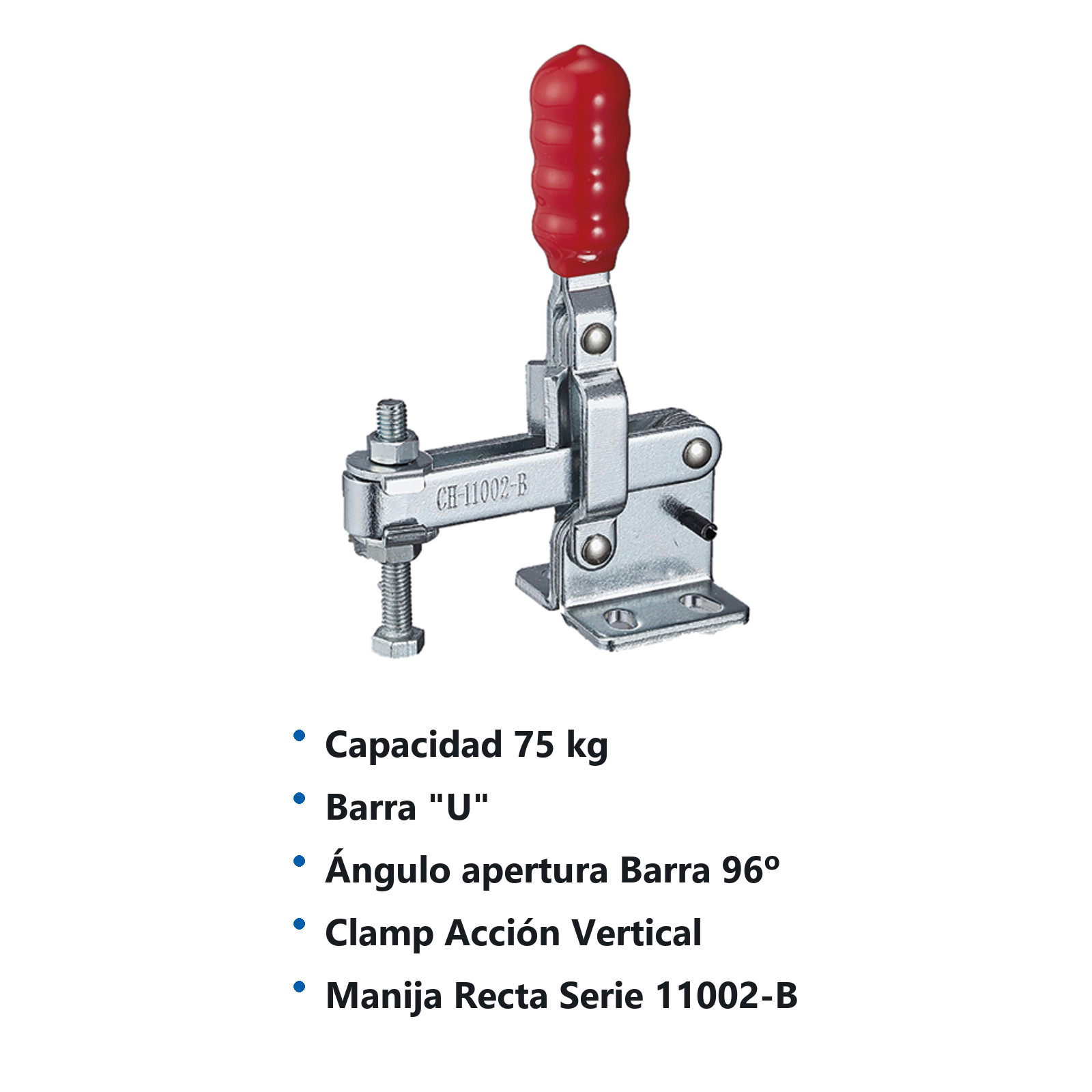 CLAMP ACCION VERT. MANIJA RECTA 75KG BARRA ''U - Imagen 2