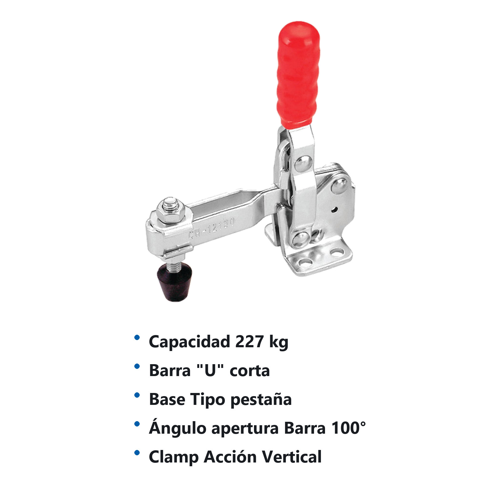 CLAMP ACCION VERT. MANIJA RECTA 227KG BARRA ''U - Imagen 2