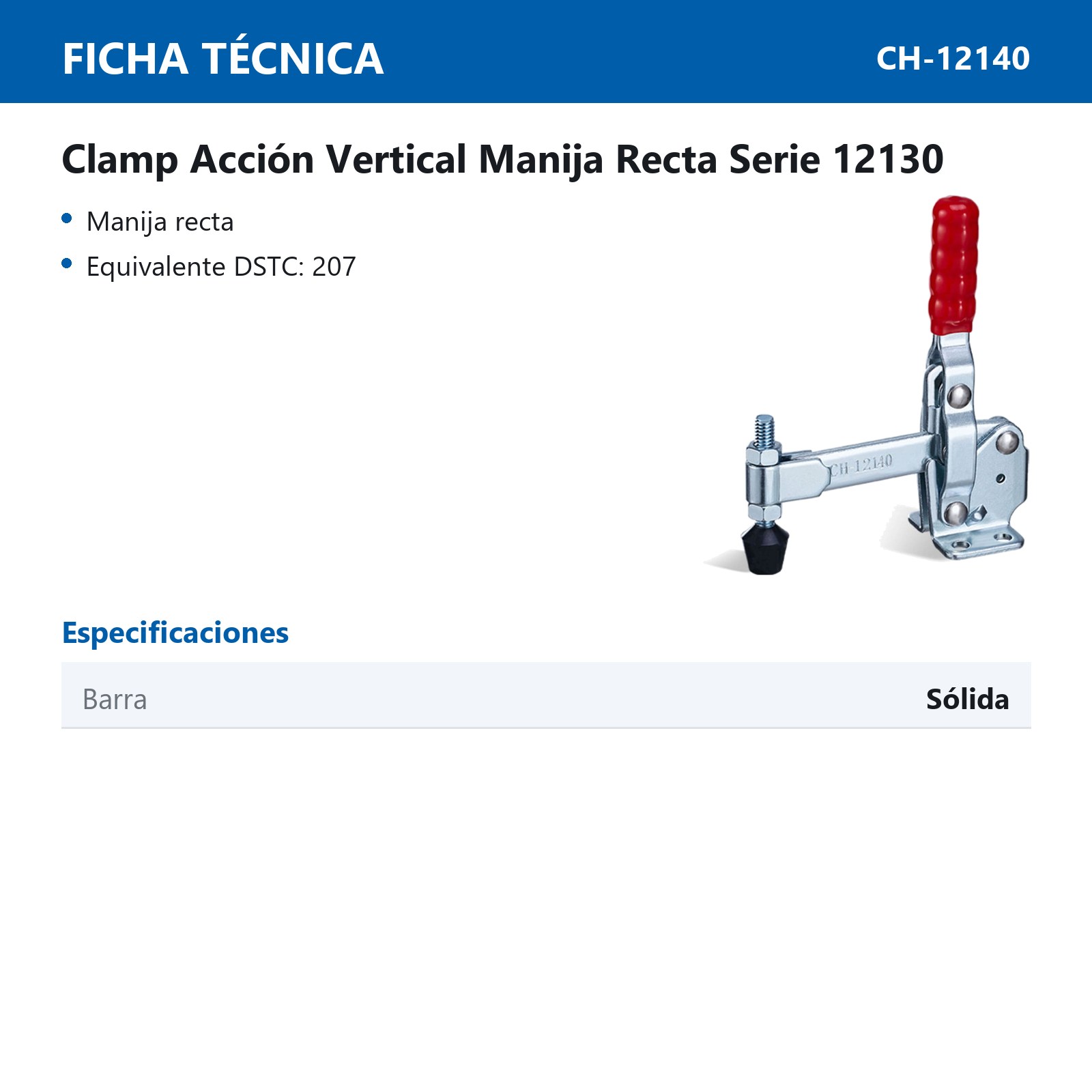 CLAMP ACCION VERT. MANIJA RECTA 227KG - Imagen 2