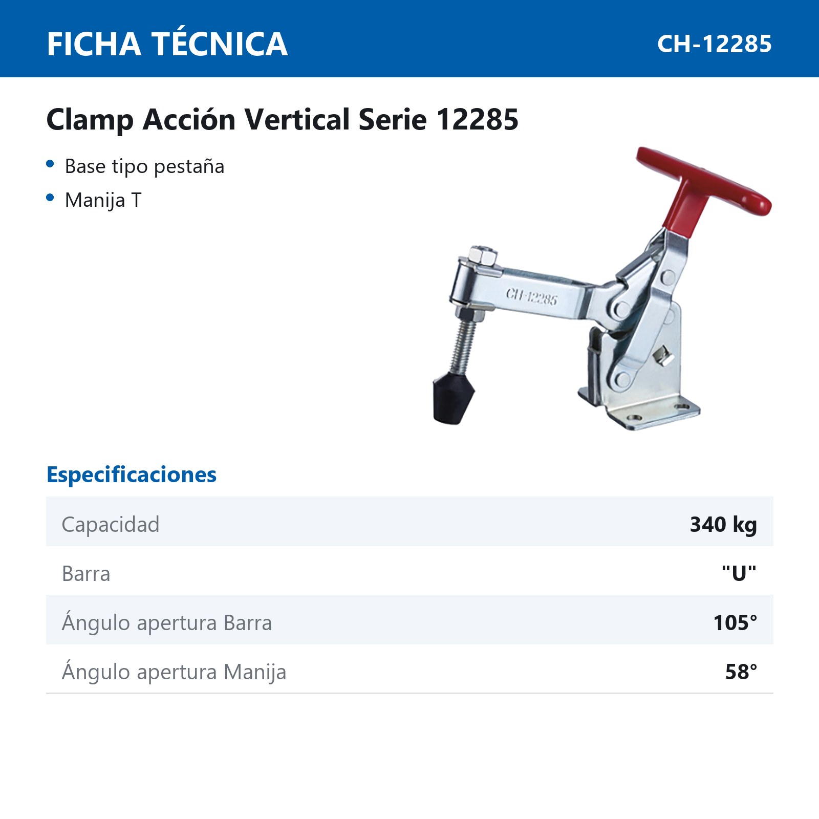 CLAMP ACCION VERT. 340KG - Imagen 2