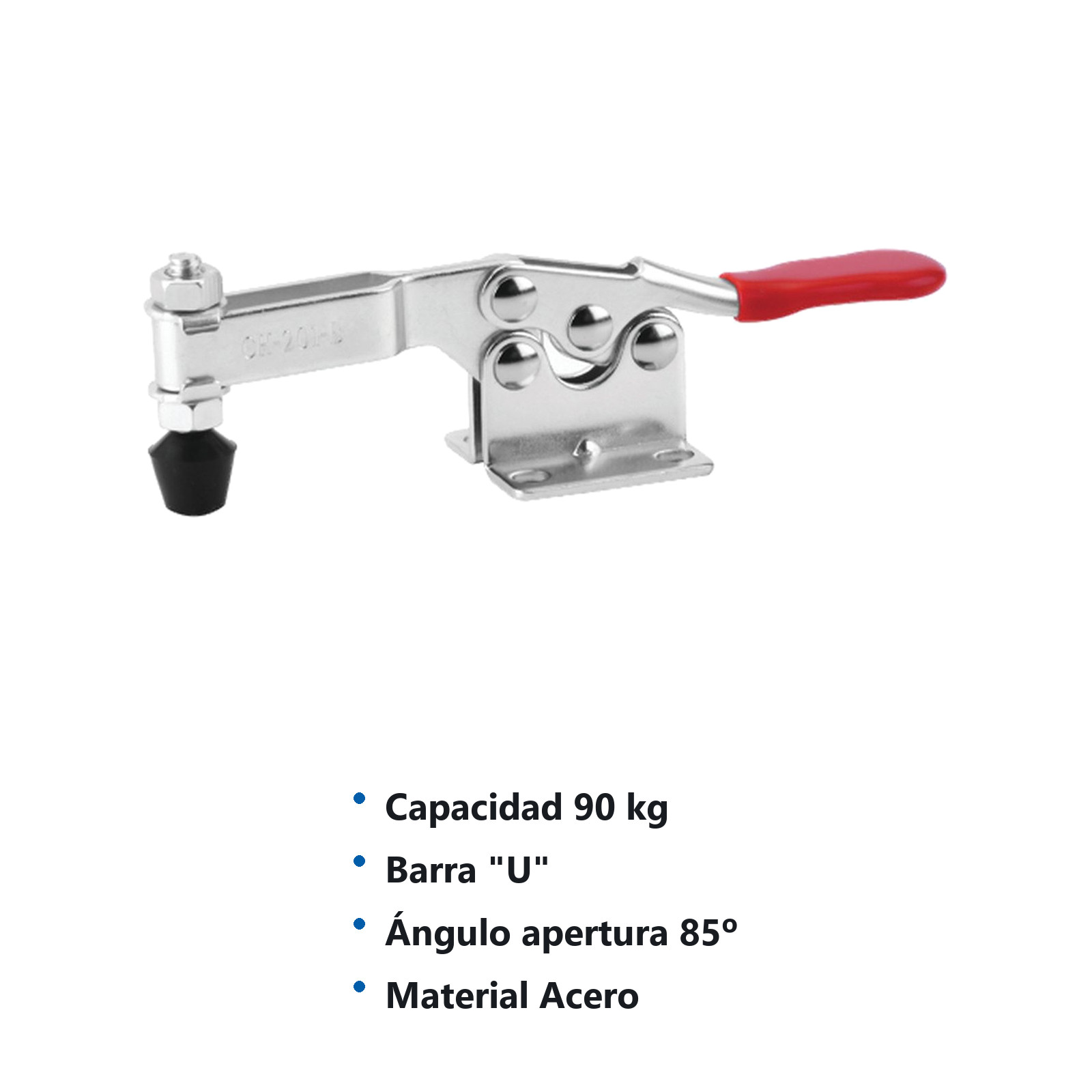 CLAMP ACCION HOR. 90KG BARRA ''U - Imagen 2