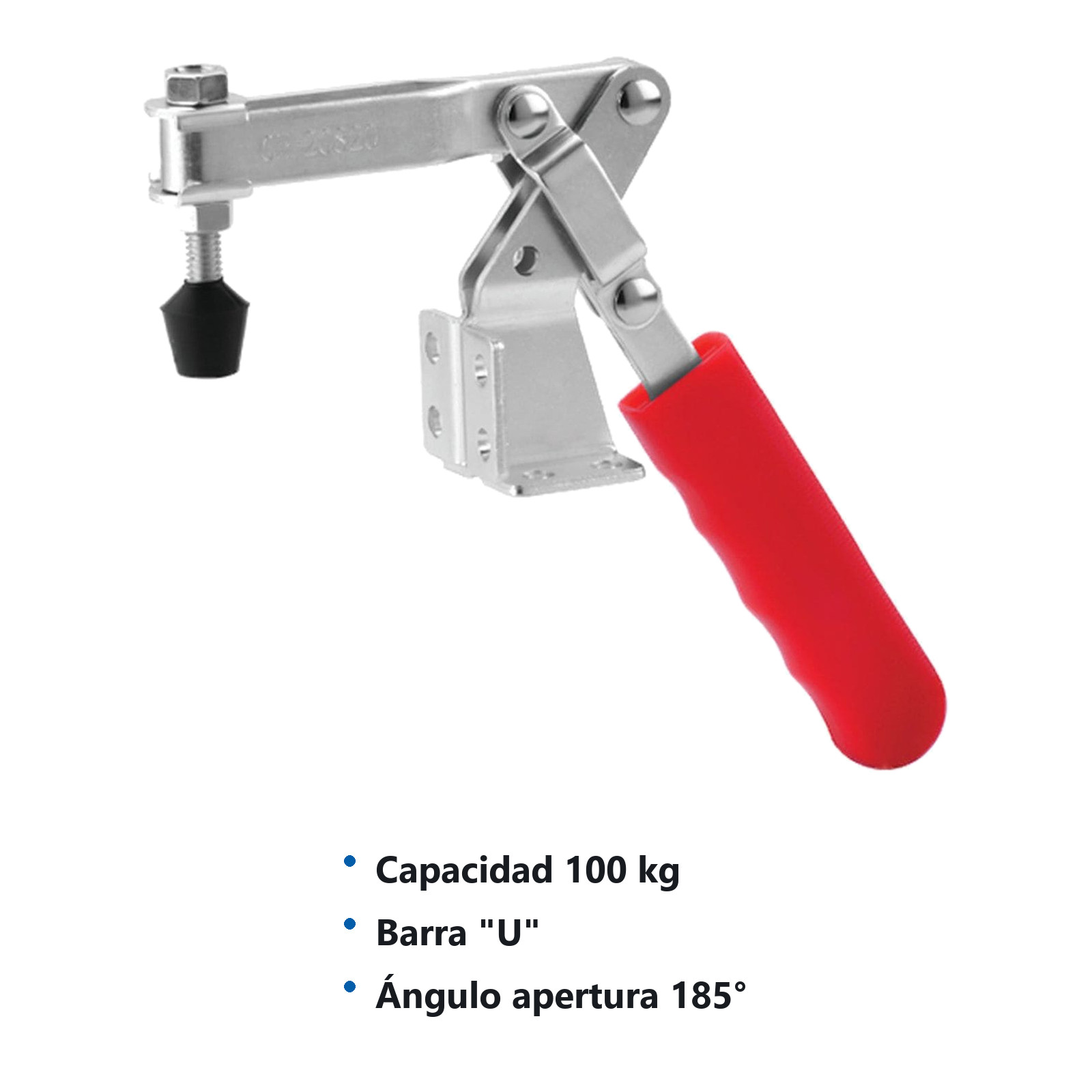 CLAMP ACCION HOR. 100KG BARRA ''U'' MONTAJE VER/HOR - Imagen 2